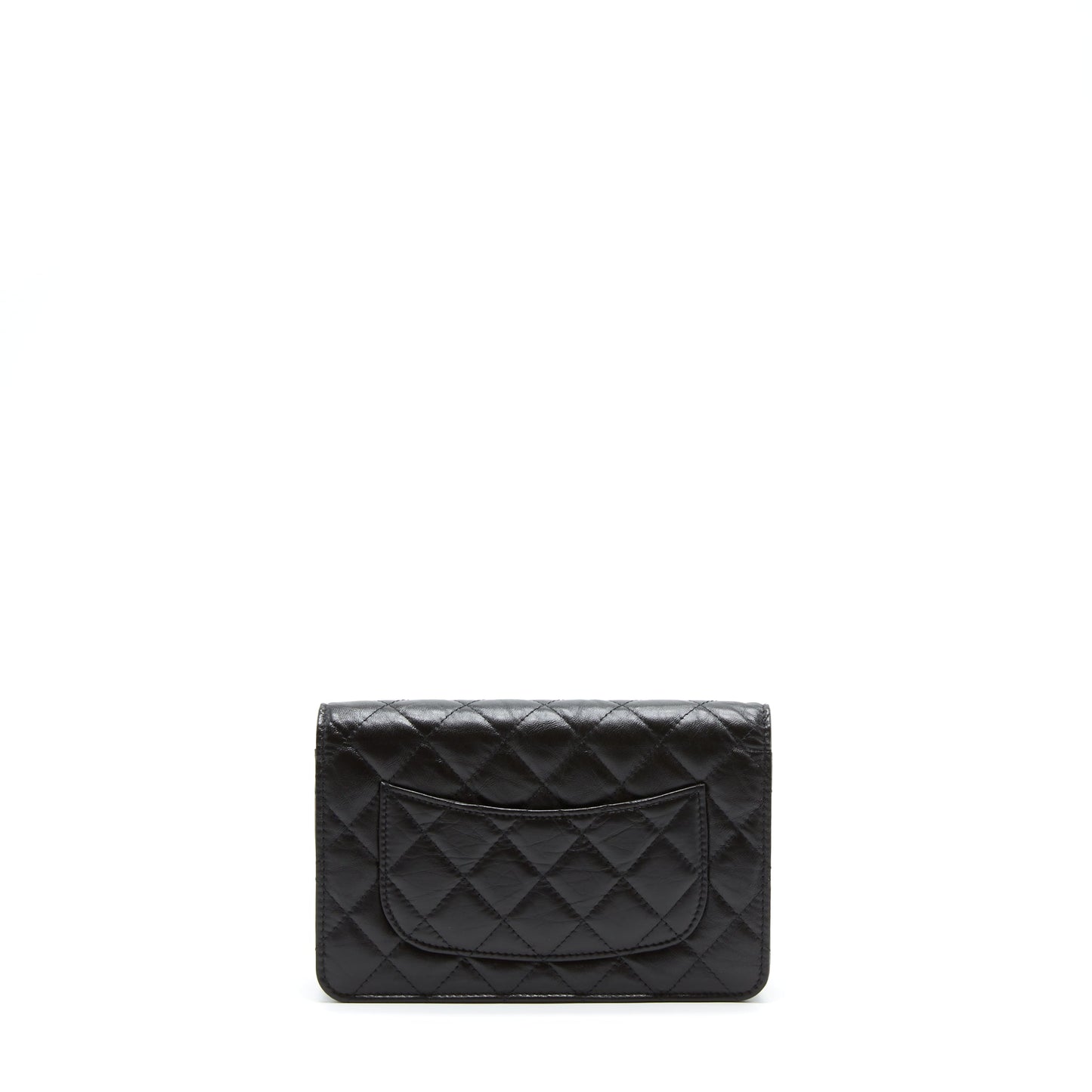 Chanel 2.55 Reissue Wallet On Chain Aged Calfskin Black
