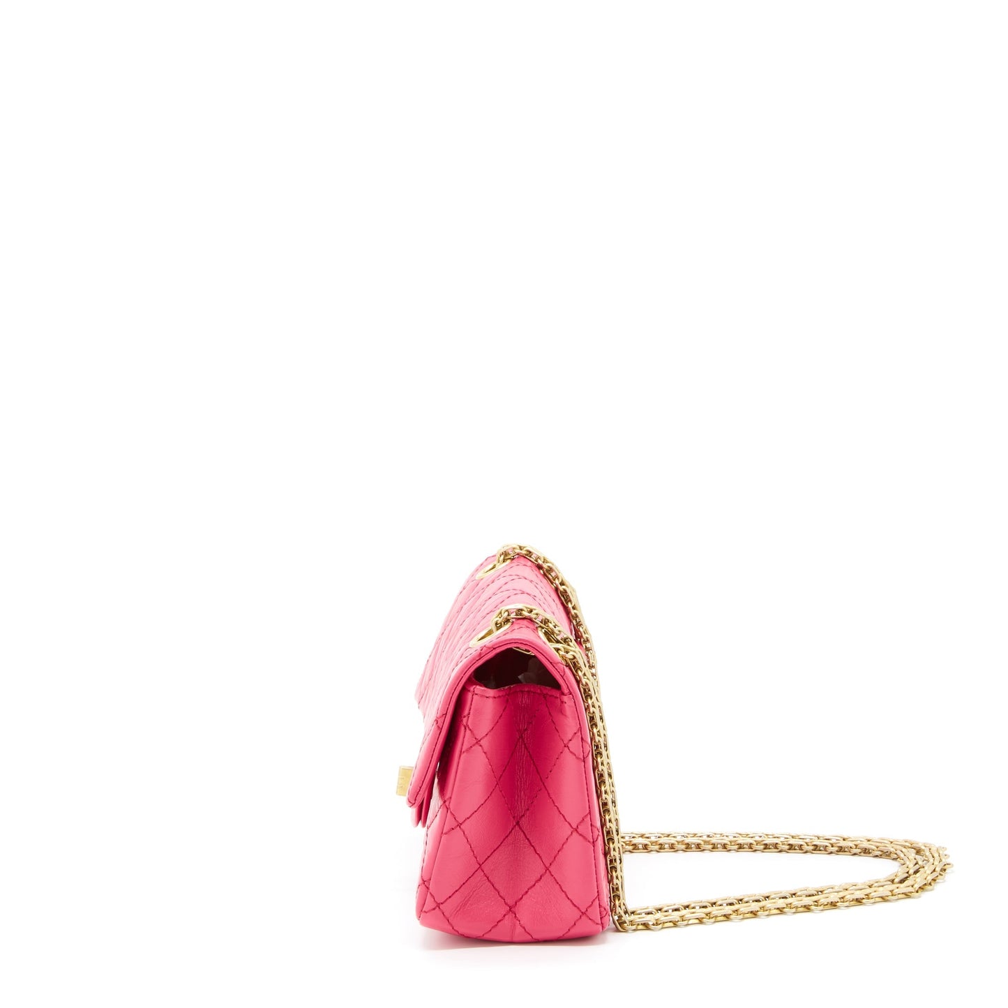 Chanel Mini 2.55 Reissue Flap Bag Aged Calfskin Hot Pink