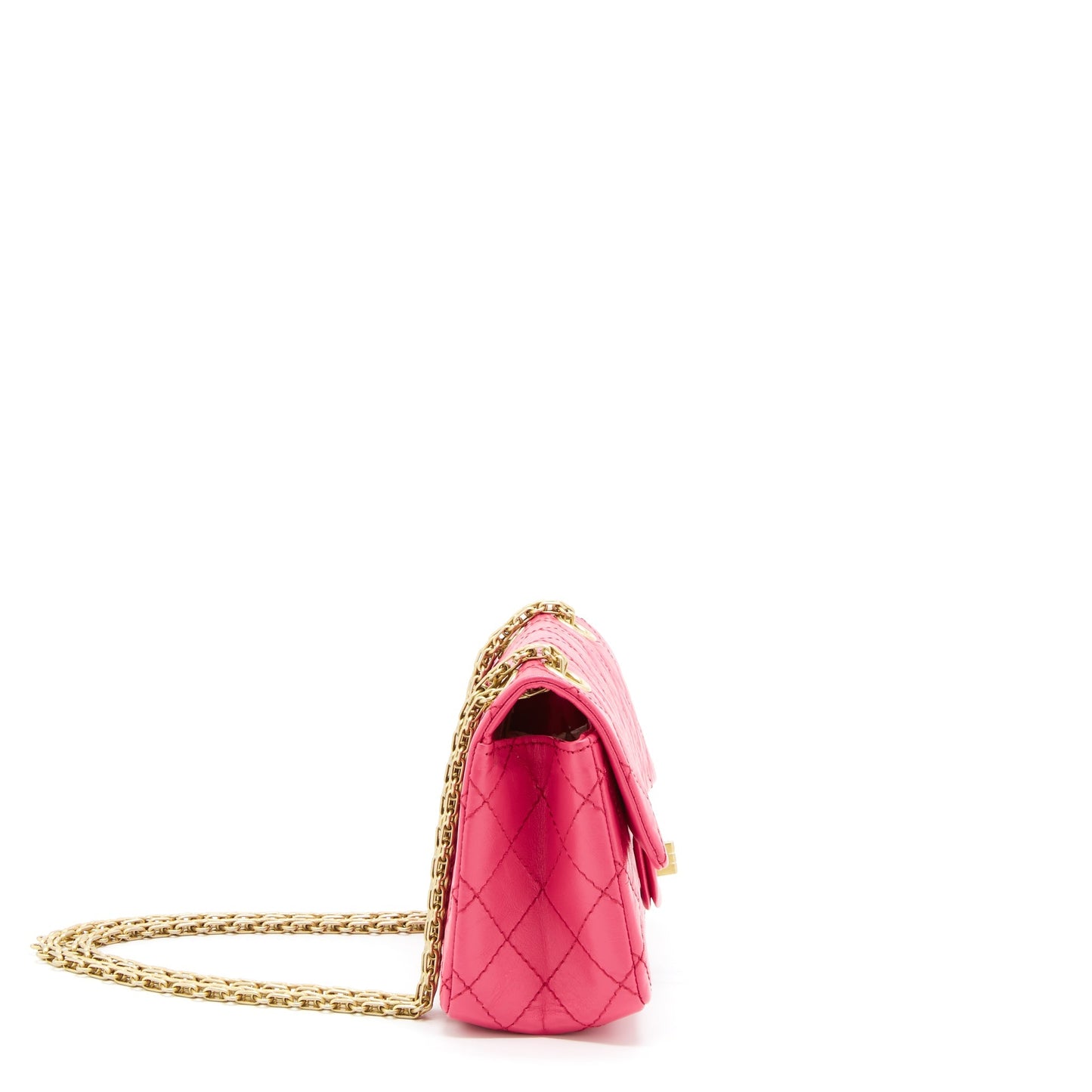 Chanel Mini 2.55 Reissue Flap Bag Aged Calfskin Hot Pink