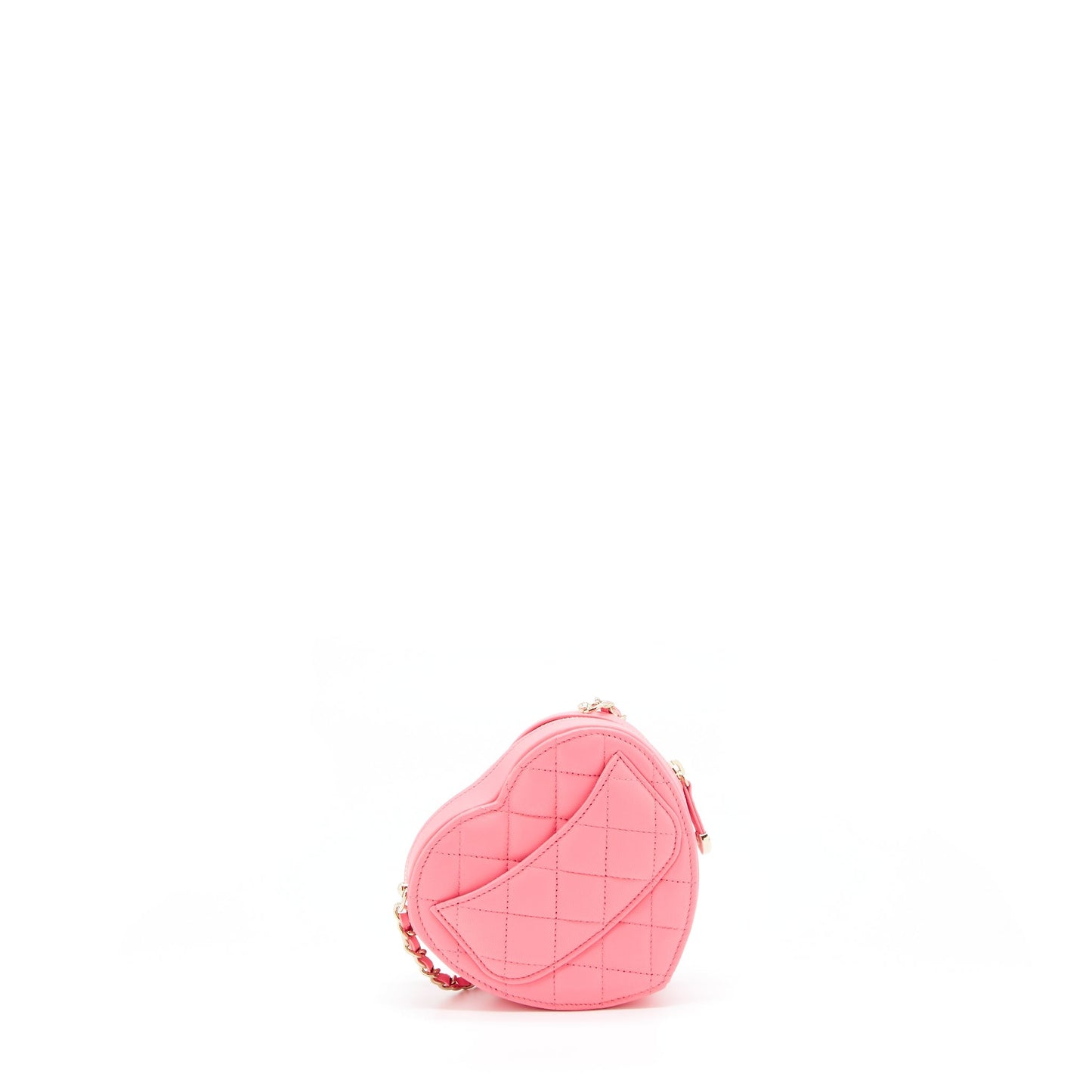 Chanel 22S Small Heart Bag Lambskin Pink L