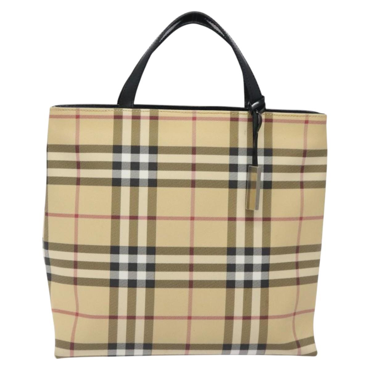 Burberry Nova Check Beige Canvas Tote Bag ( )