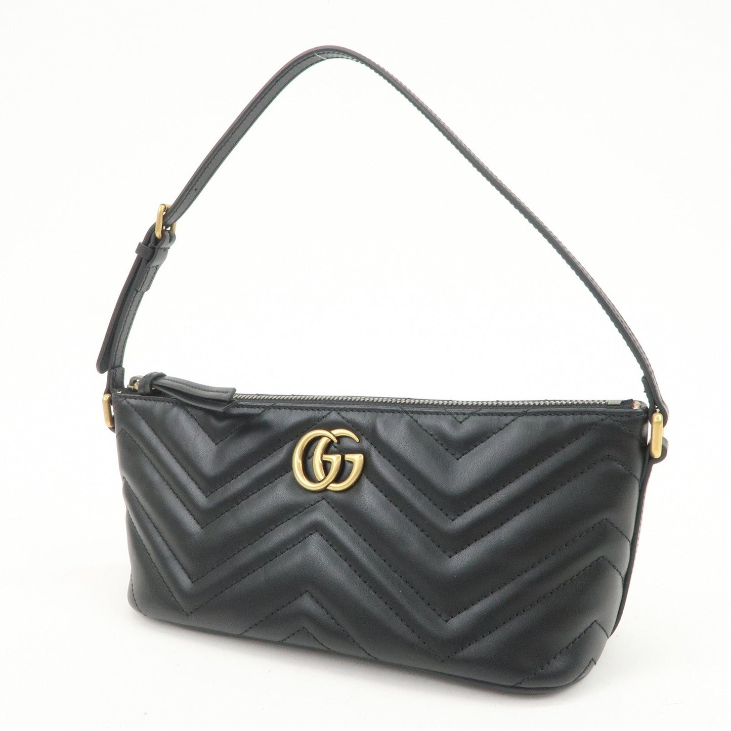 GUCCI Boat Bag GG Marmont Leather Shoulder Bag Hand Bag 739166