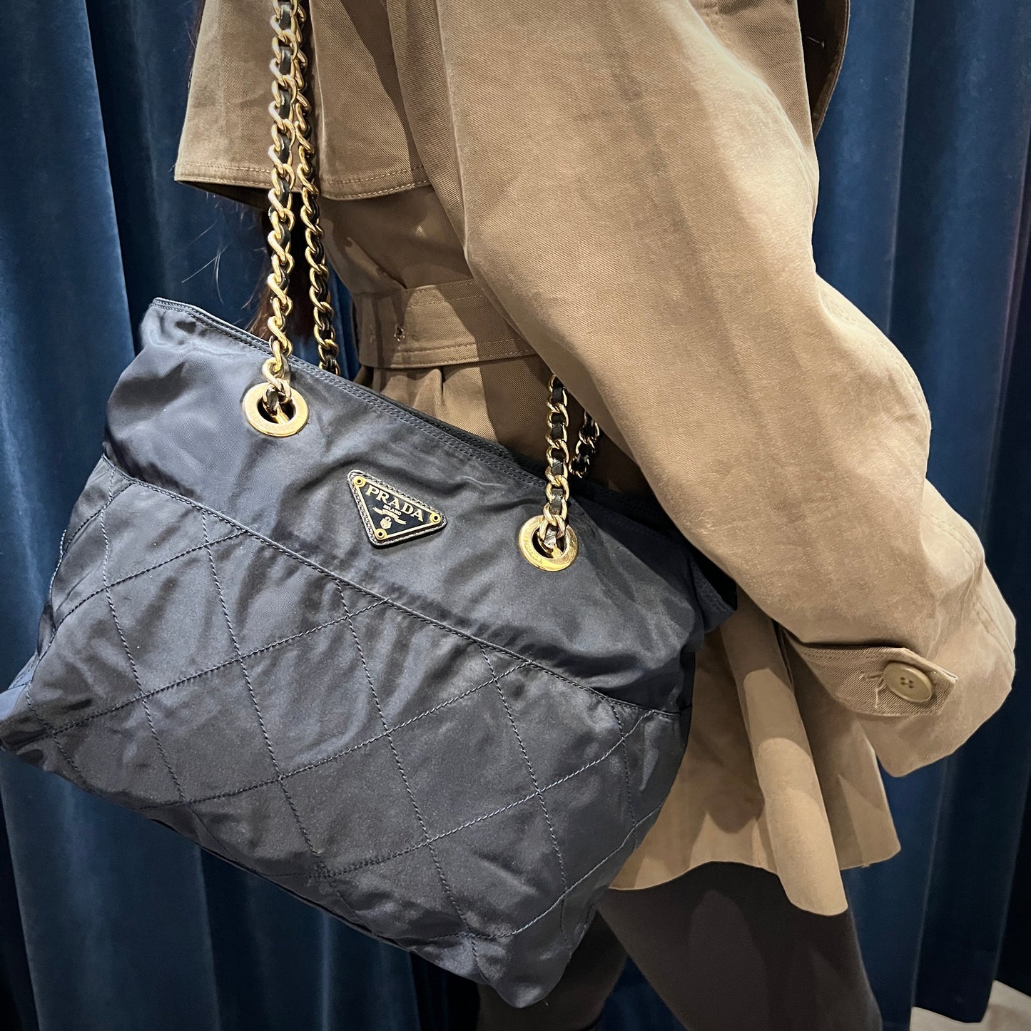 Prada Nylon Quilting Chain Bag TWS