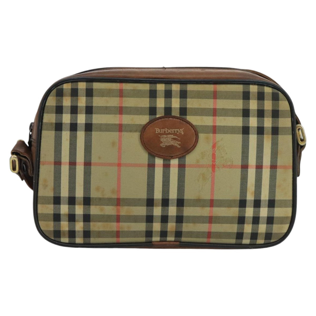 Burberry Nova Check Beige Canvas Shoulder Bag ( )