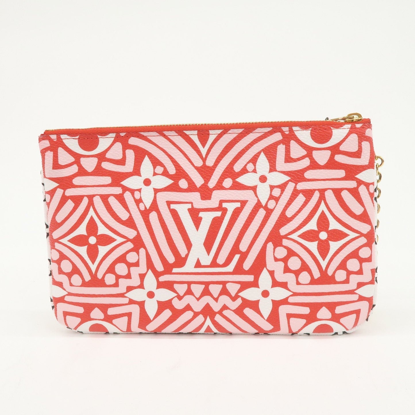 Louis Vuitton Monogram LV Crafty Pochette Double Zip Bag Red M69488