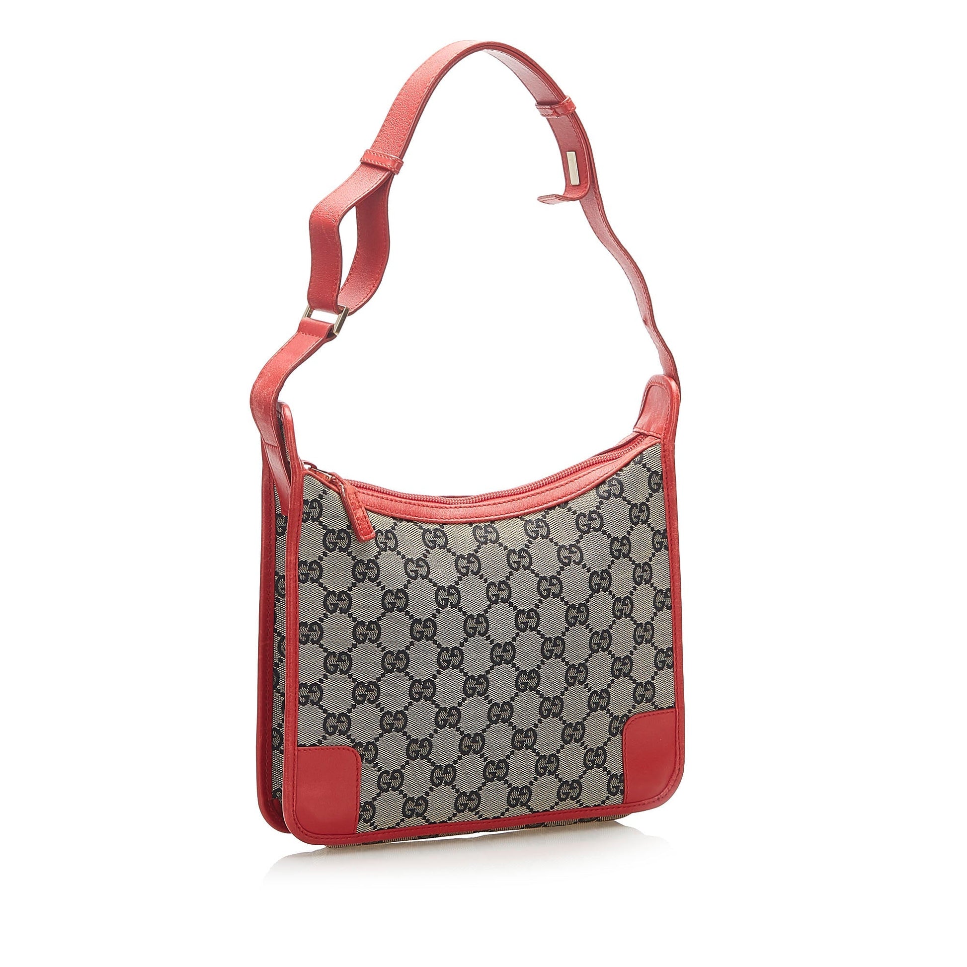 Gucci Leather Canvas Shoulder Bag