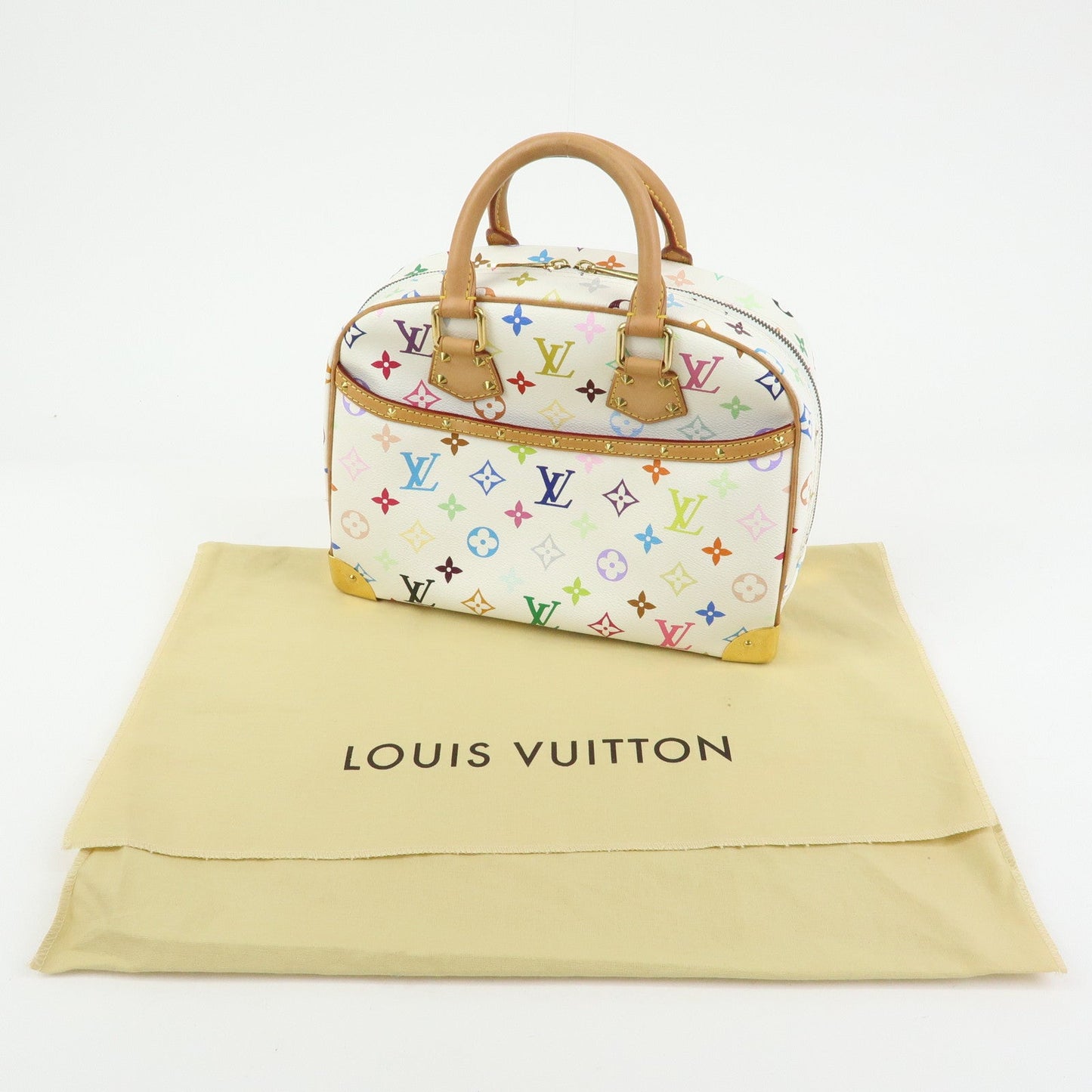 Louis Vuitton Monogram Multicolor Trouville Hand Bag Blanc M92663