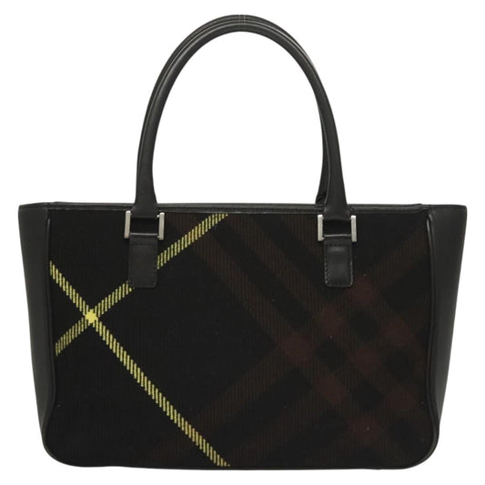 Burberry Nova Check Black Wool Handbag ( )