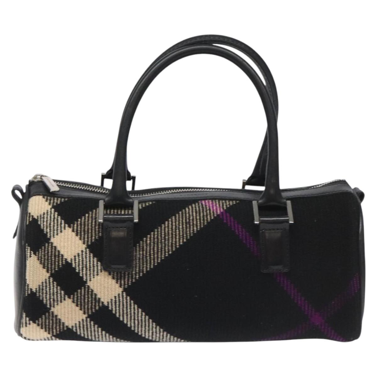Burberry Supernova Check Black Wool Handbag ( )