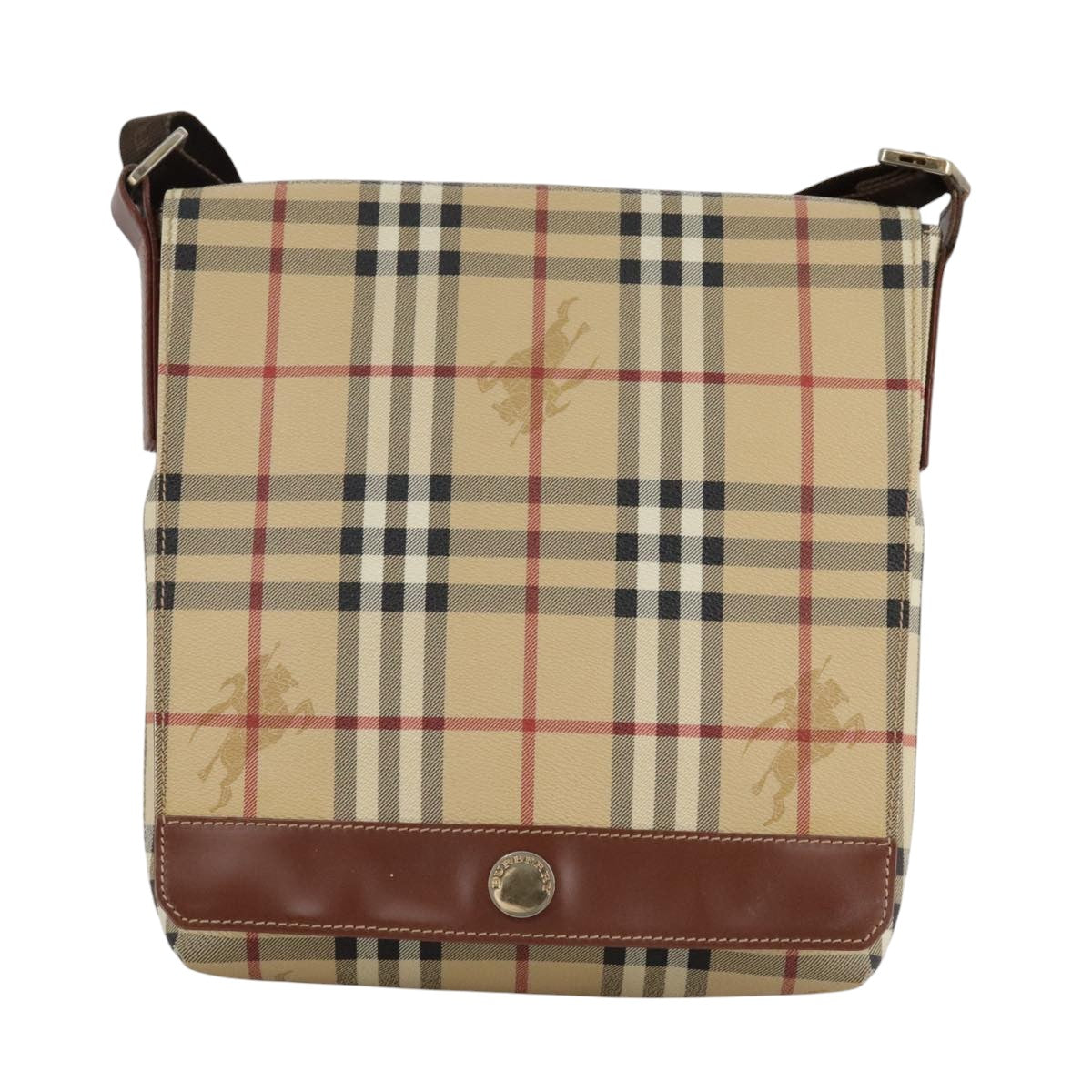 Burberry Nova Check Beige Canvas Shoulder Bag ( )