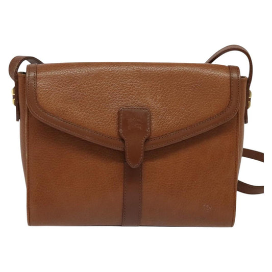 Burberry Nova Check Brown,Gold Leather Shoulder Bag ( )