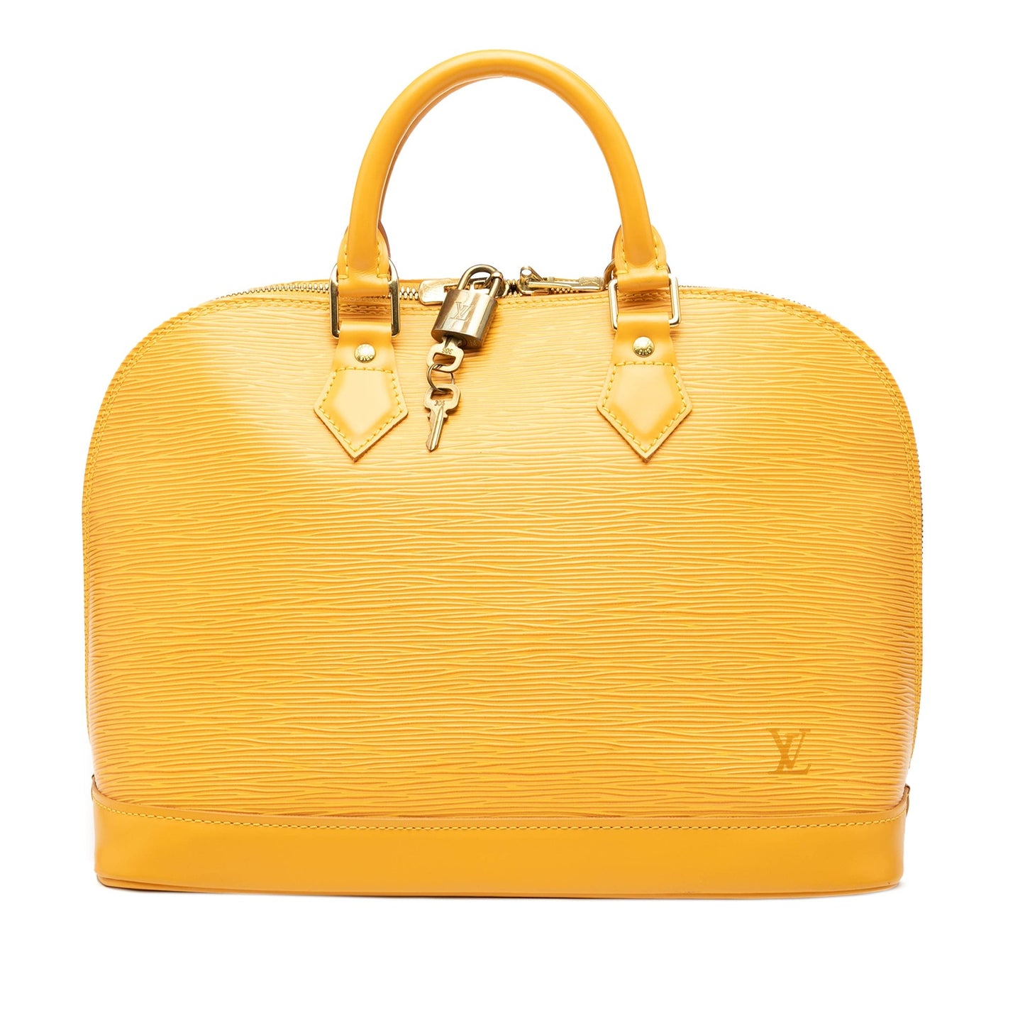 Yellow Louis Vuitton Epi Alma PM Handbag