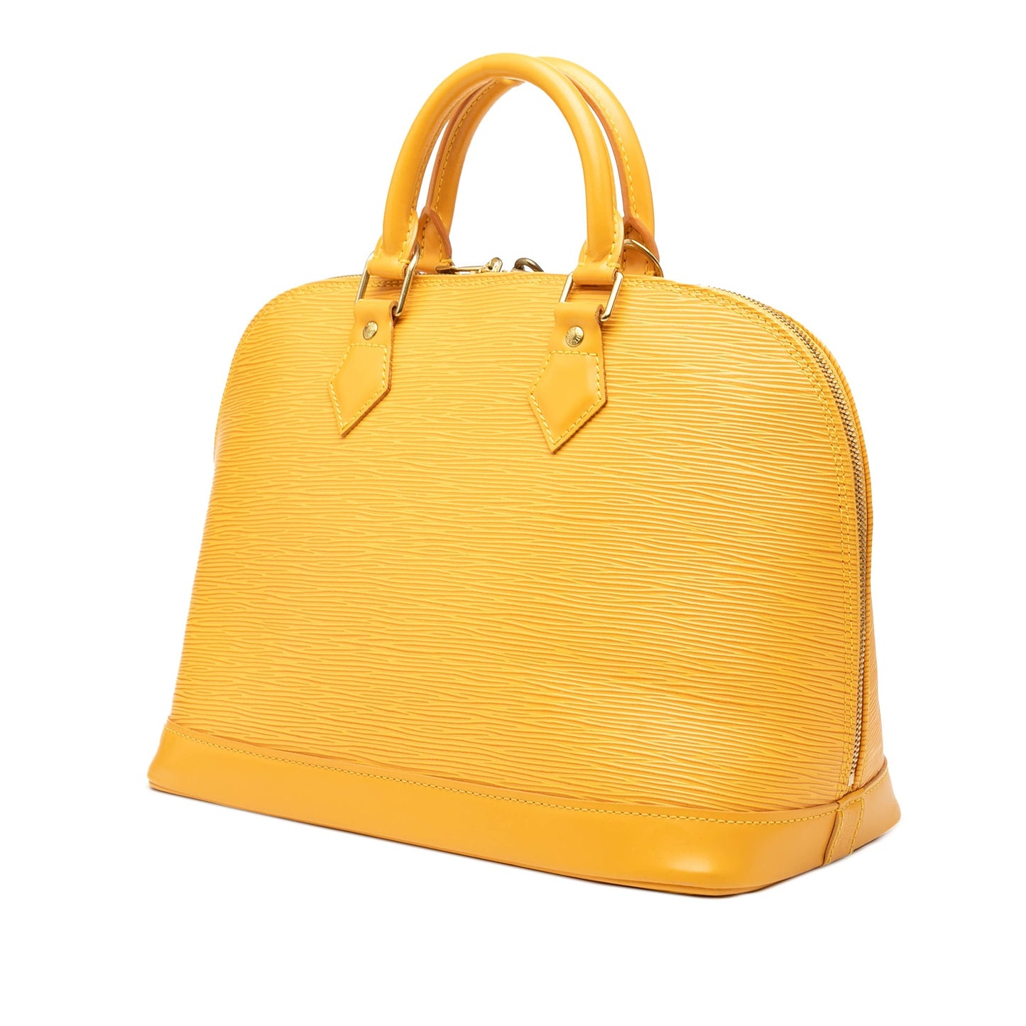 Yellow Louis Vuitton Epi Alma PM Handbag