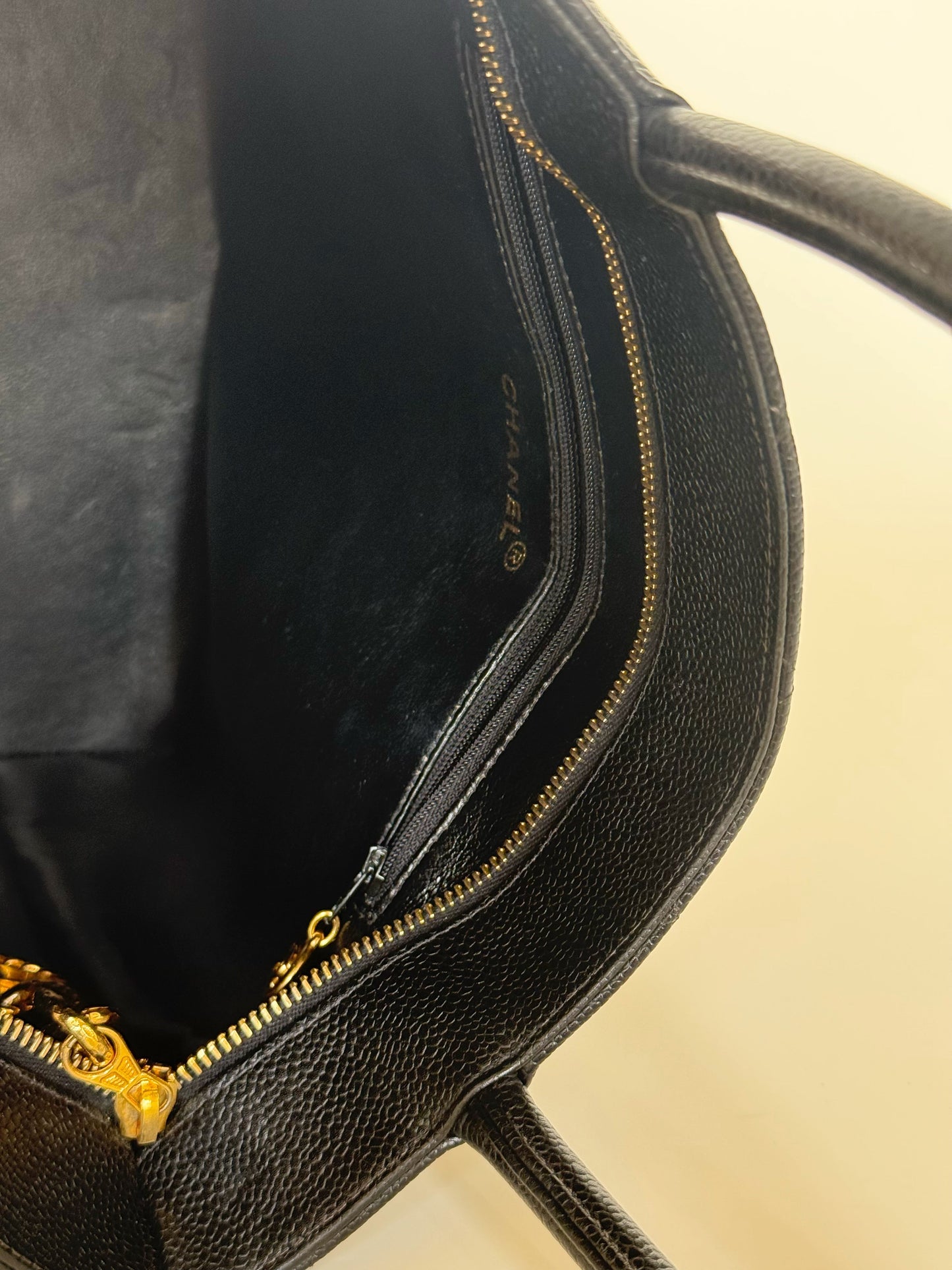 Chanel Medallion Quilted Caviar Tote