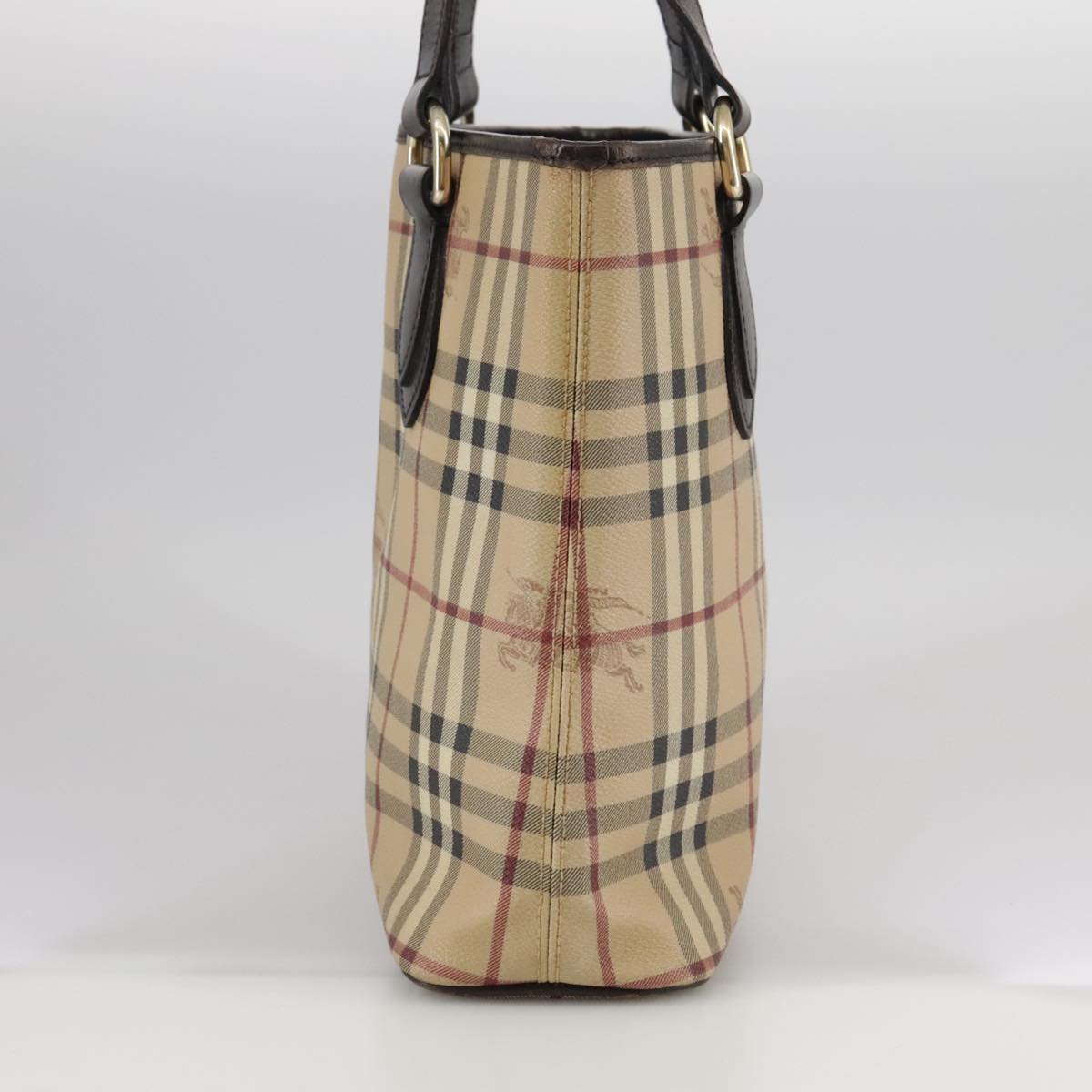 Burberry Haymarket Beige Canvas Tote Bag ( )