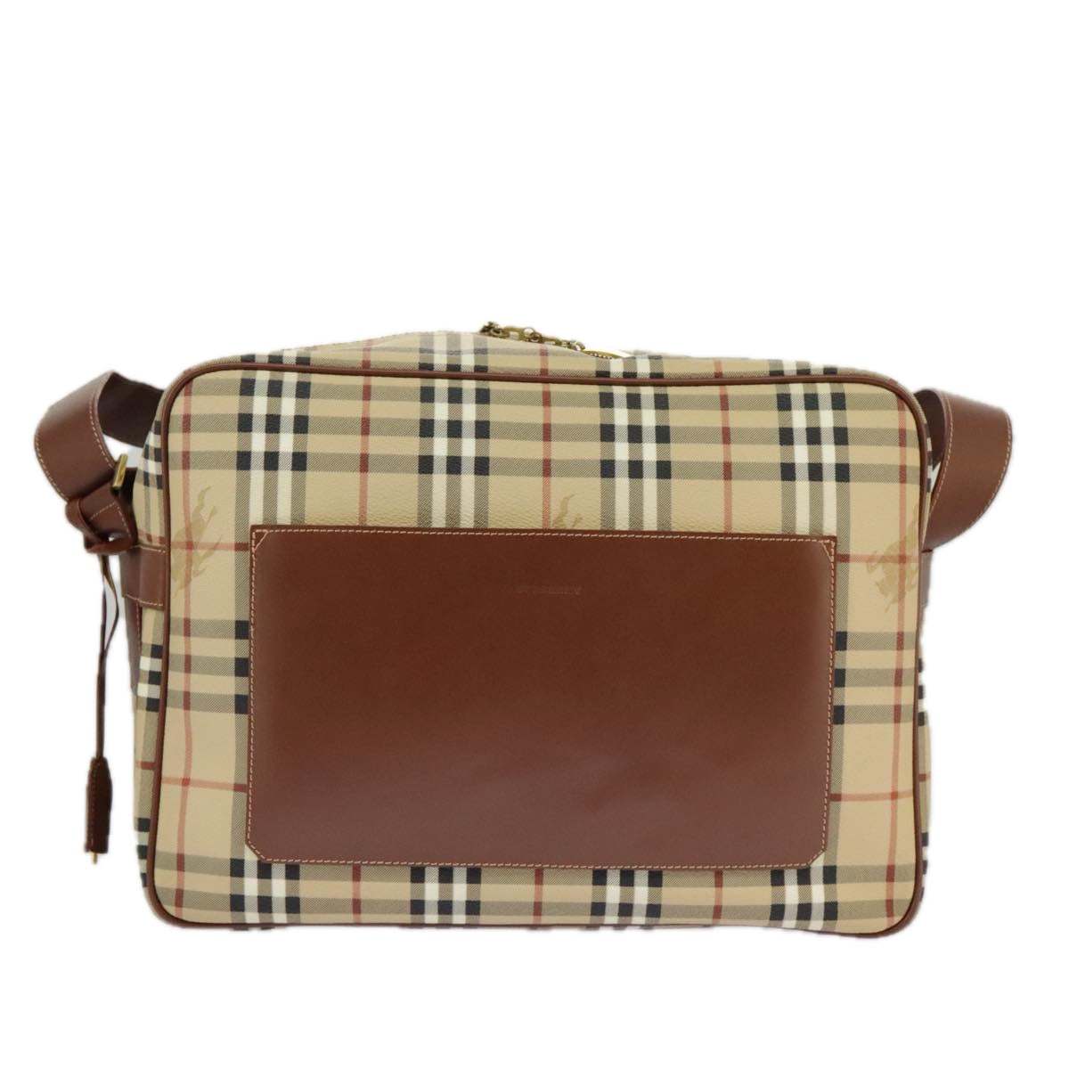 Burberry Nova Check Beige Canvas Shoulder Bag ( )