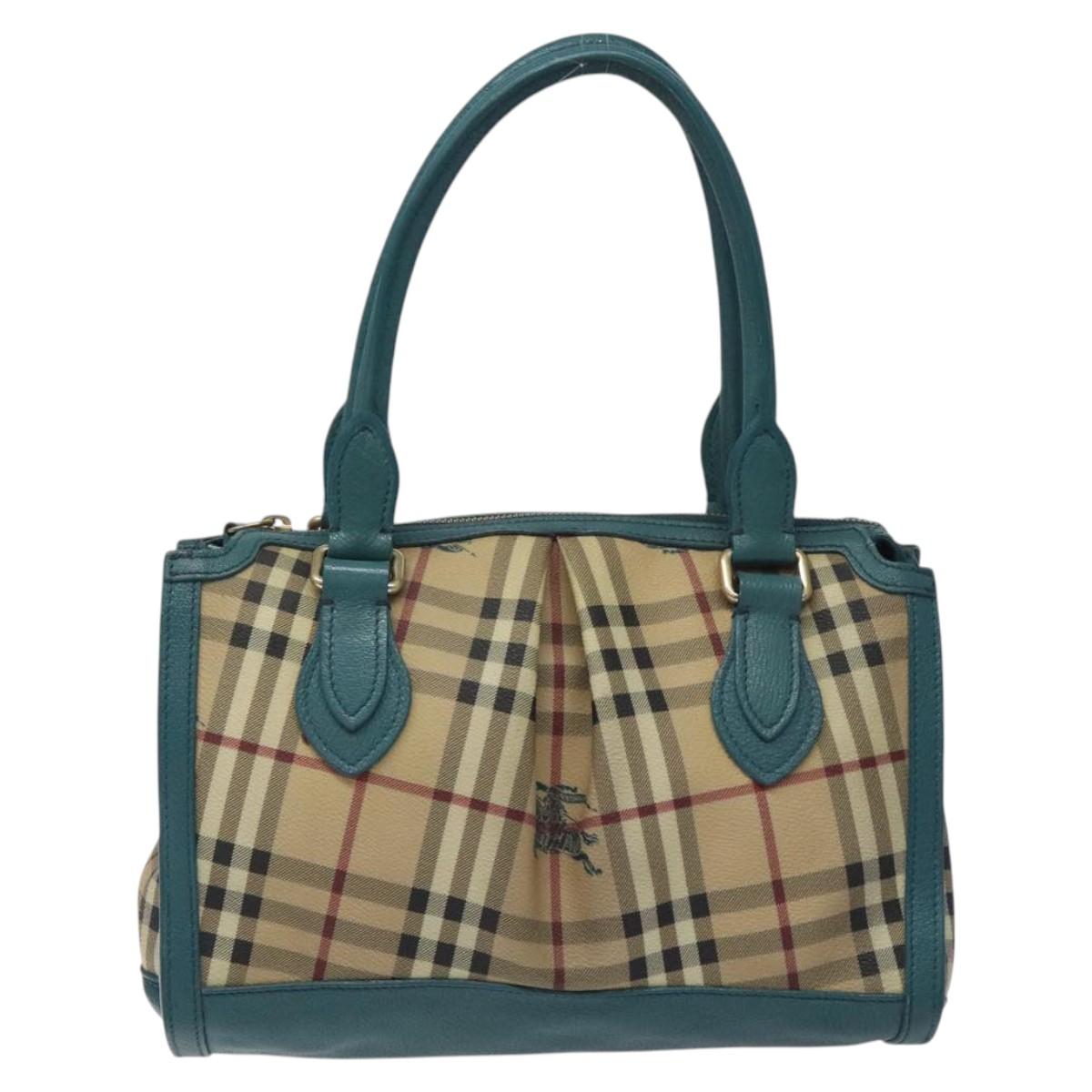 Burberry Haymarket Beige Canvas Handbag ( )