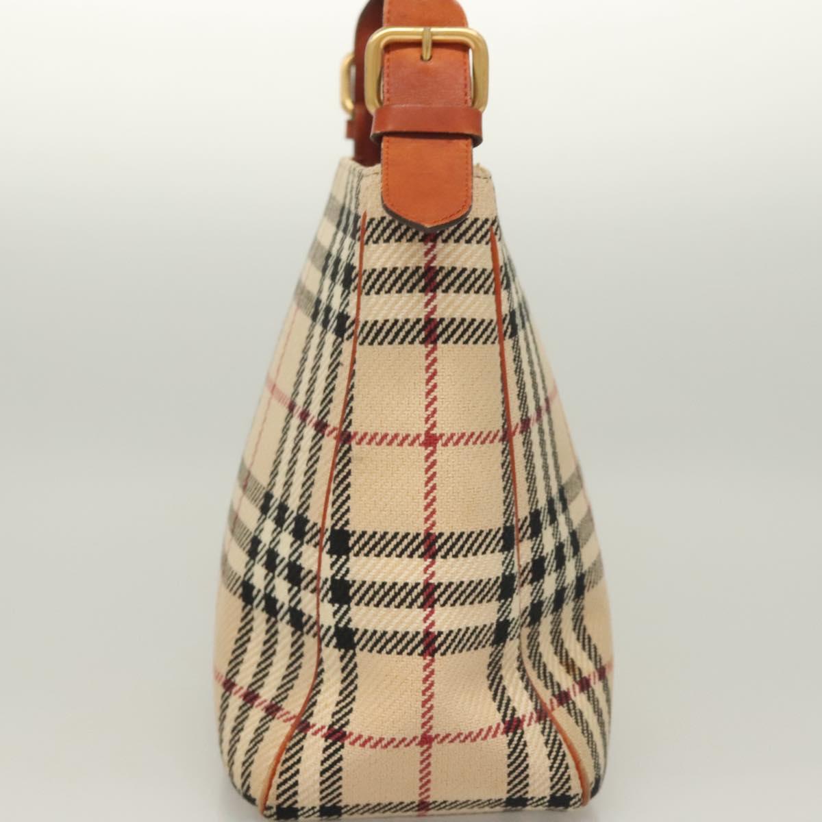 Burberry Nova Check Beige Wool Shoulder Bag ( )