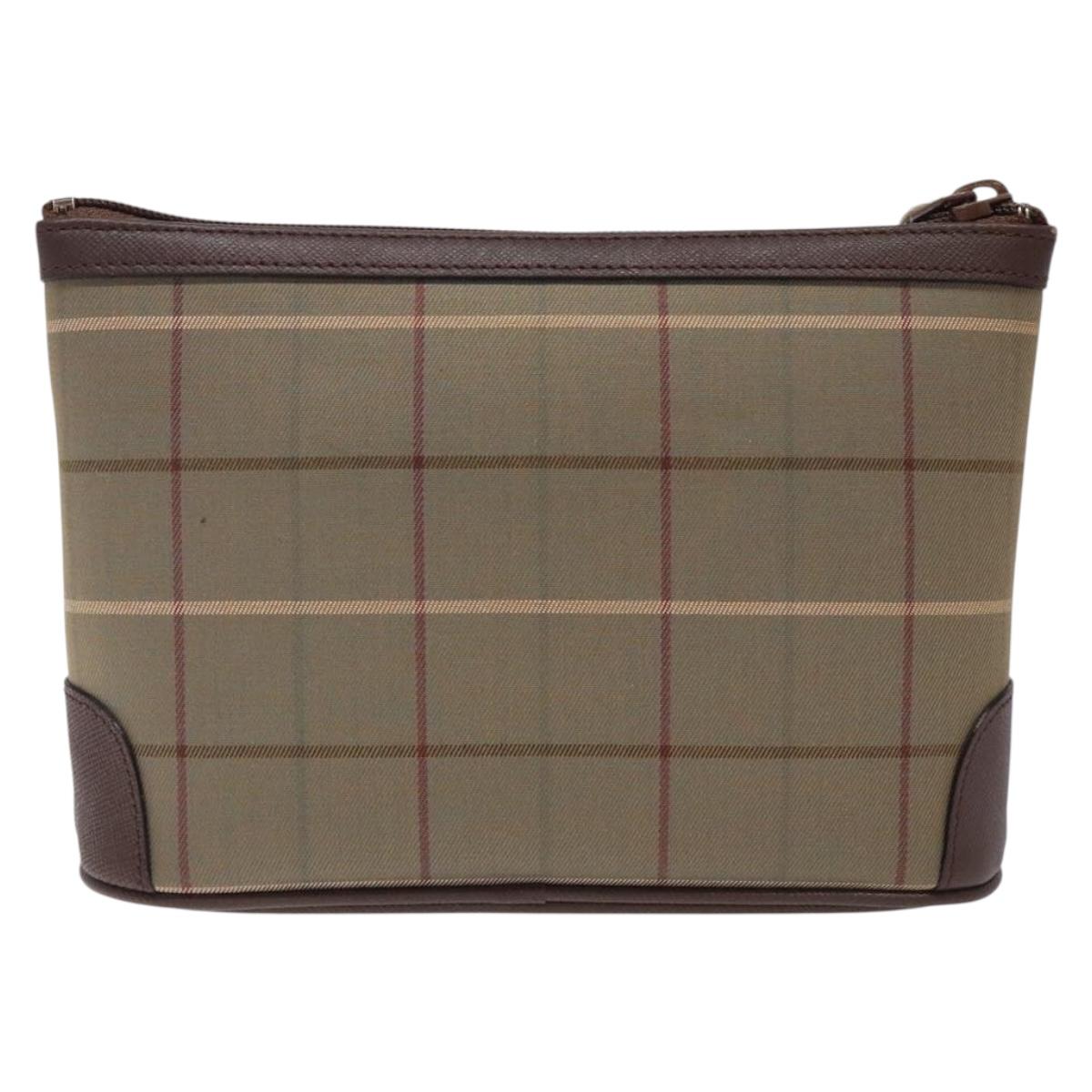 Burberry Nova Check Beige Canvas Clutch Bag ( )