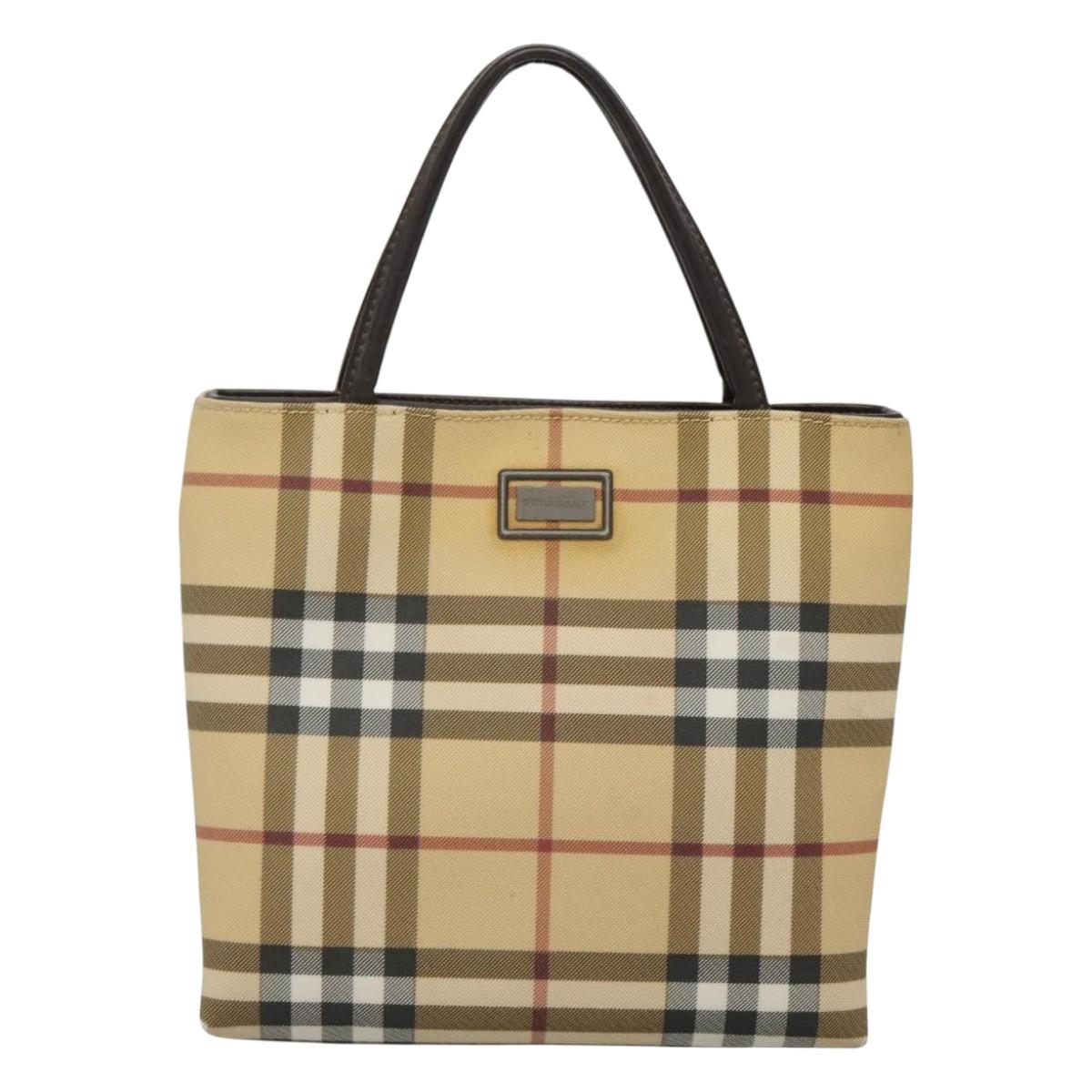 Burberry Nova Check Beige Canvas Handbag ( )