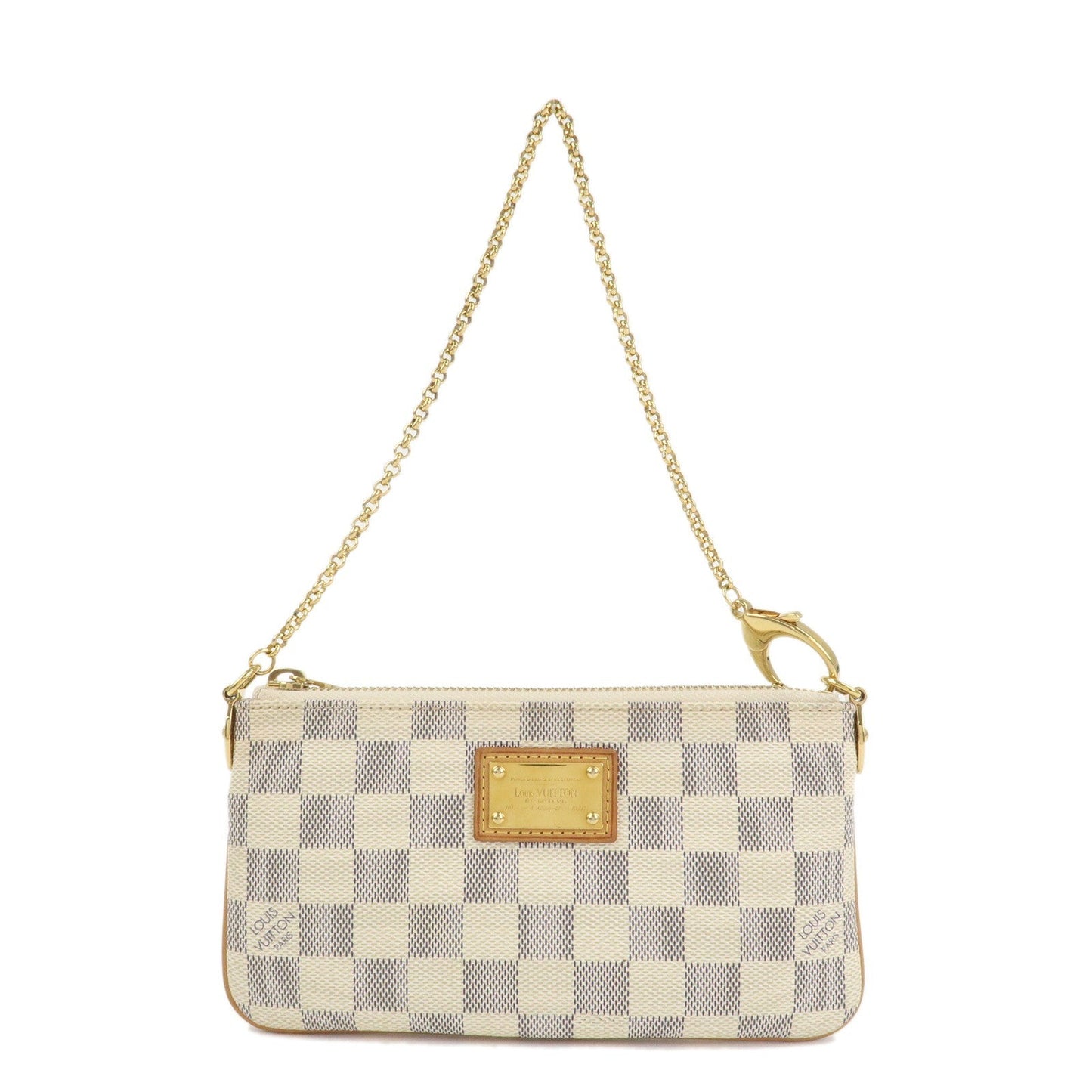 Louis Vuitton Damier Azur Pochette Milla MM Mini Pouch N60027