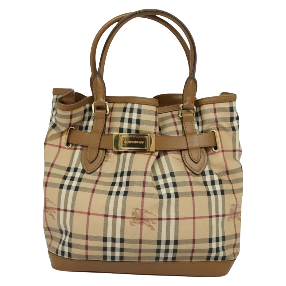 Burberry Nova Check Beige Canvas Tote Bag ( )