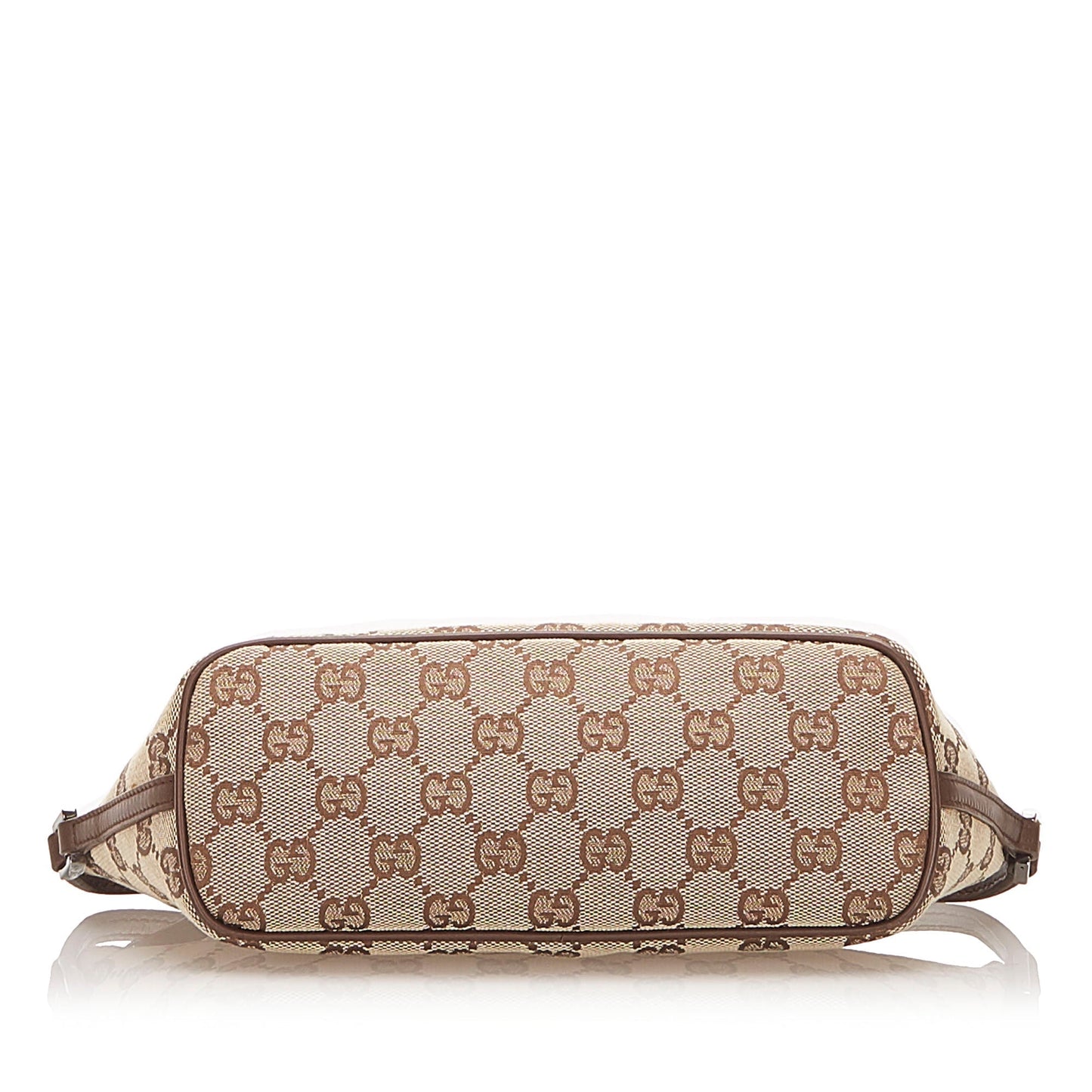 Gucci Baguette Leather Canvas Shoulder Bag