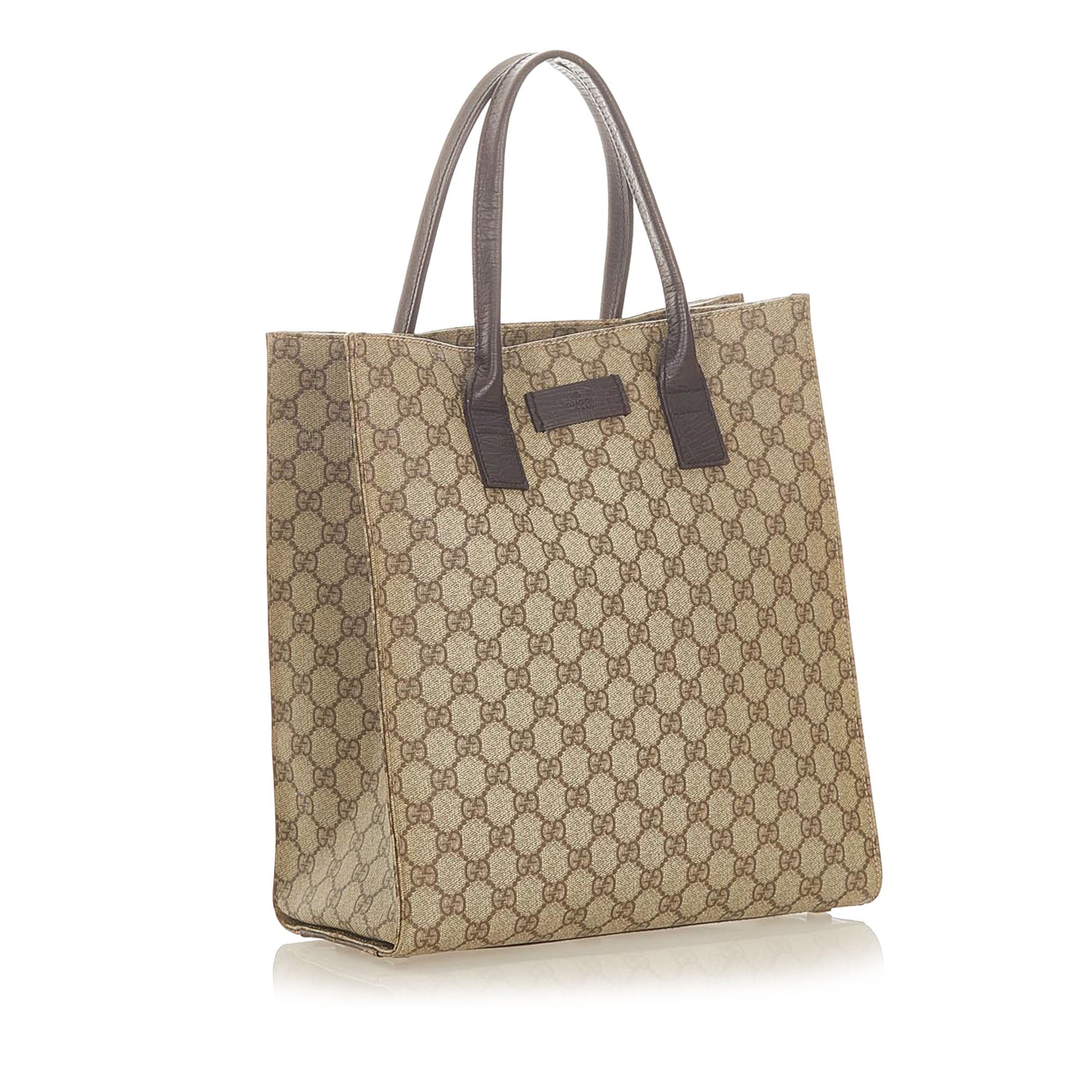 Gucci Leather Canvas Tote