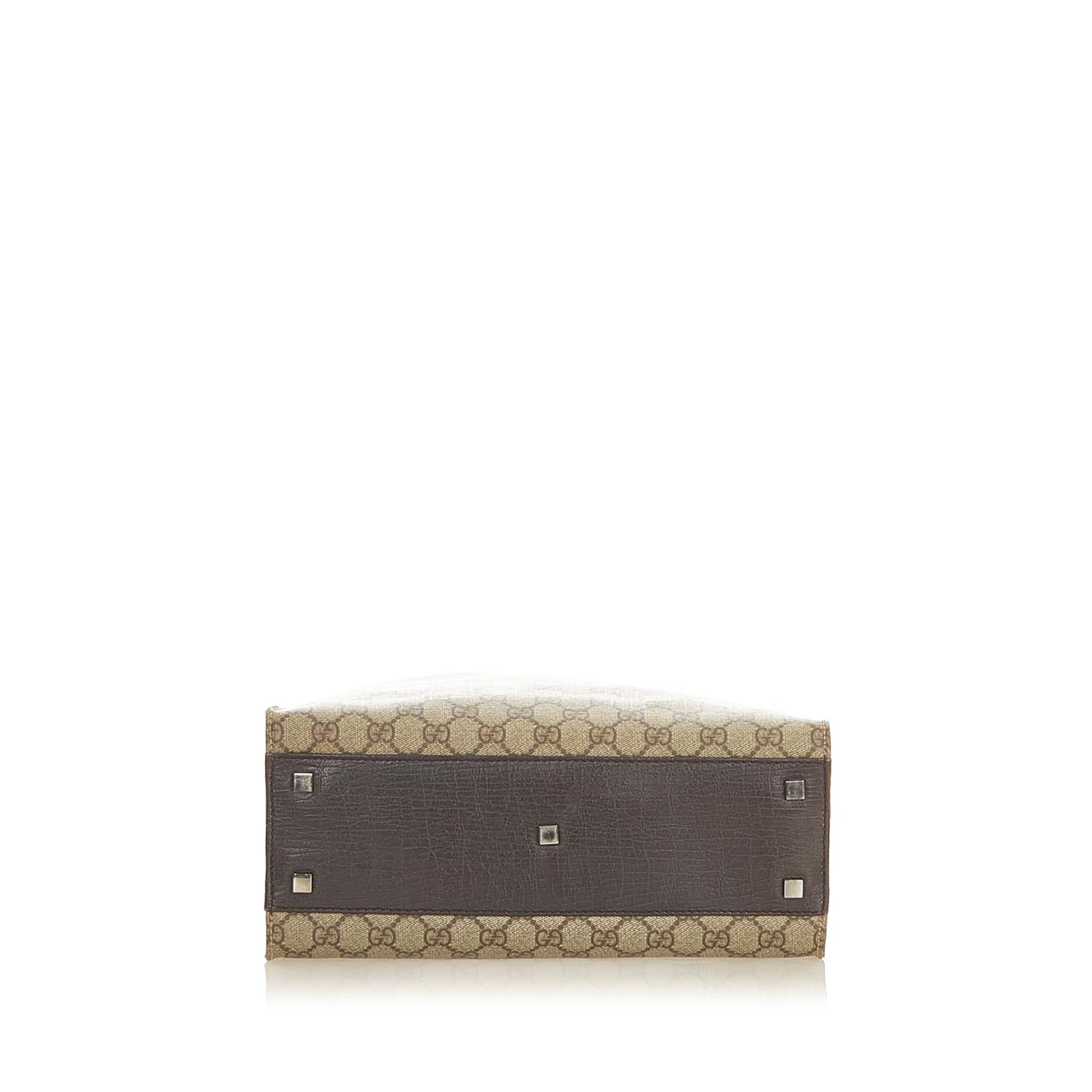 Gucci Leather Canvas Tote