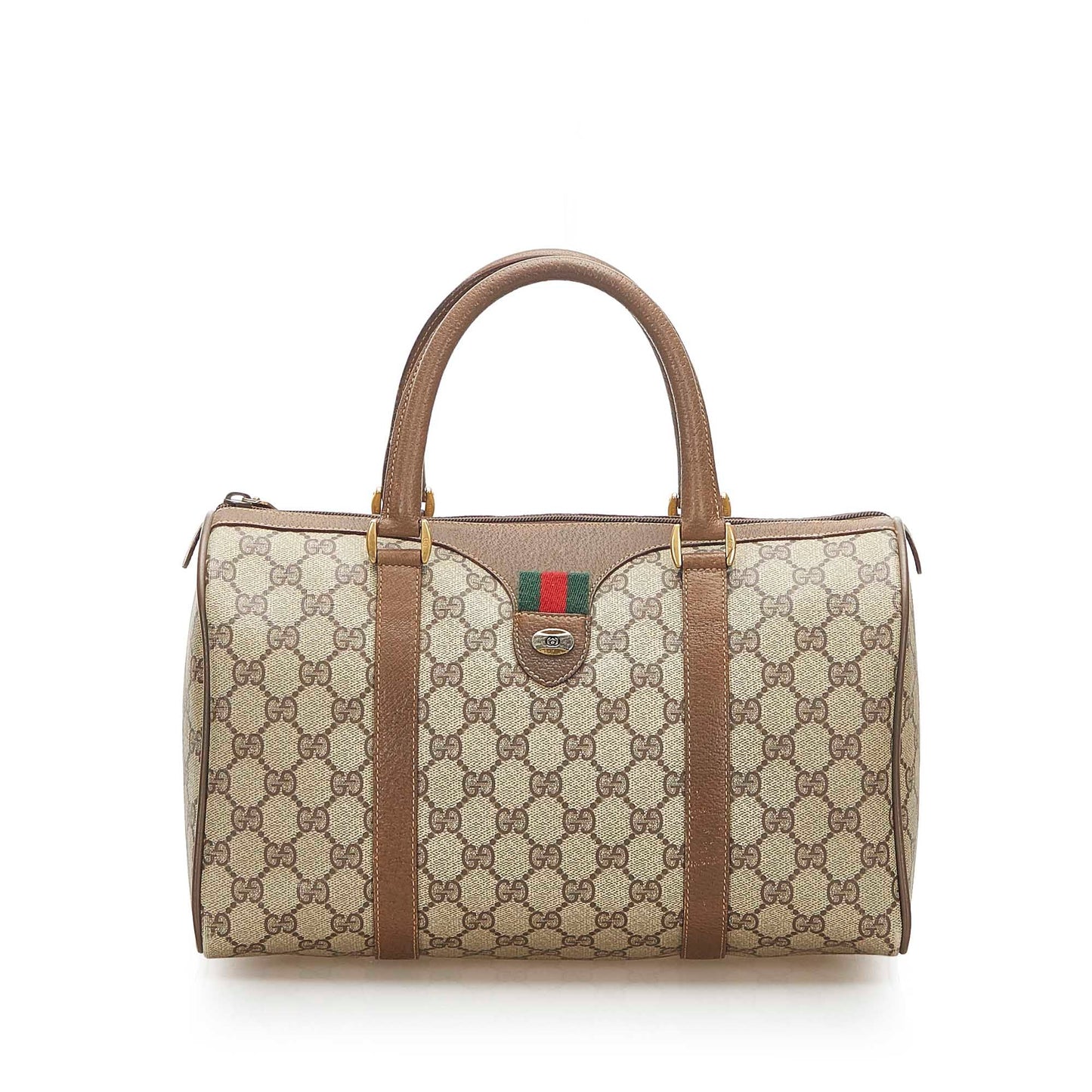 Gucci Leather Canvas Shoulder Bag