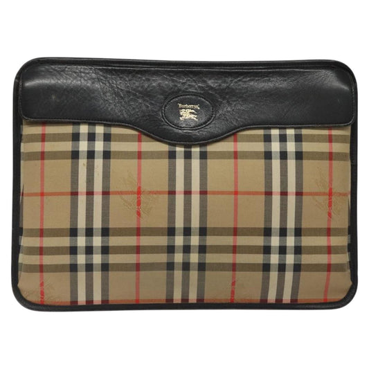 Burberry Nova Check Beige Canvas Clutch Bag ( )