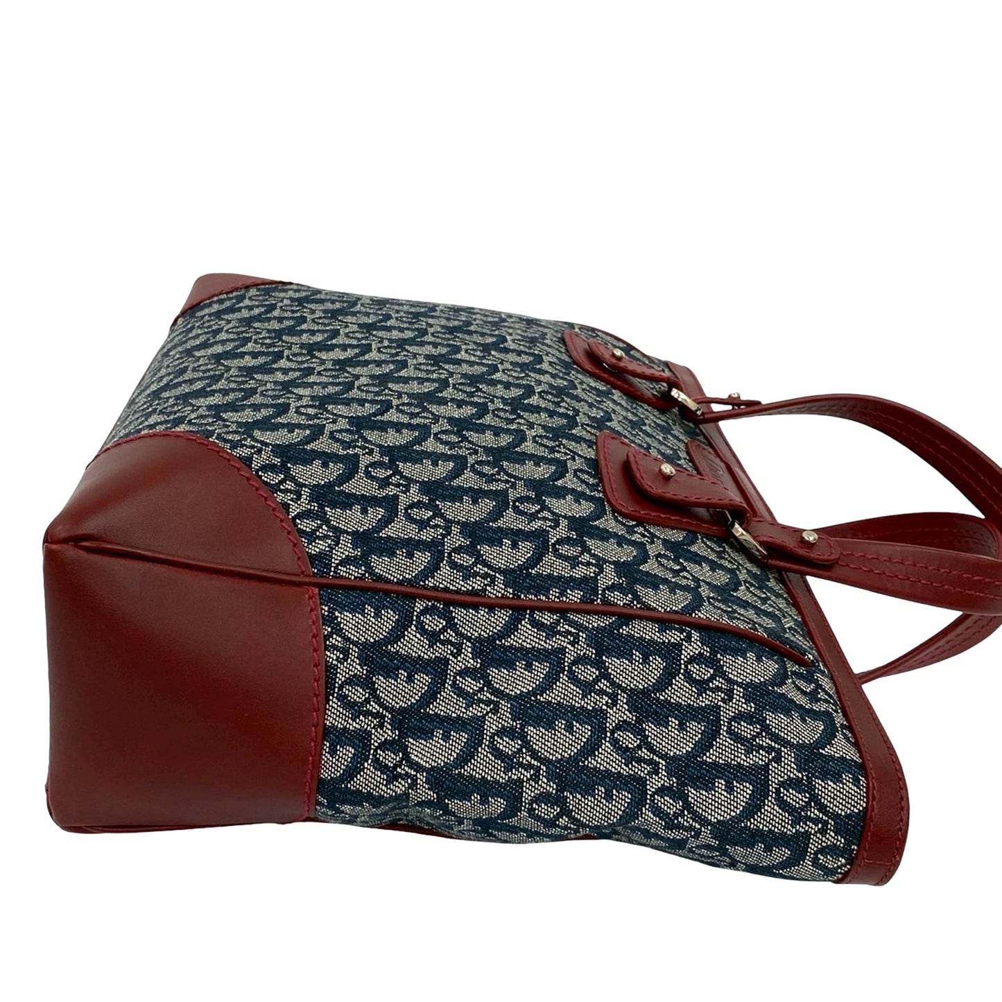 Blue Dior Diorissimo Trotter Canvas Zip Tote