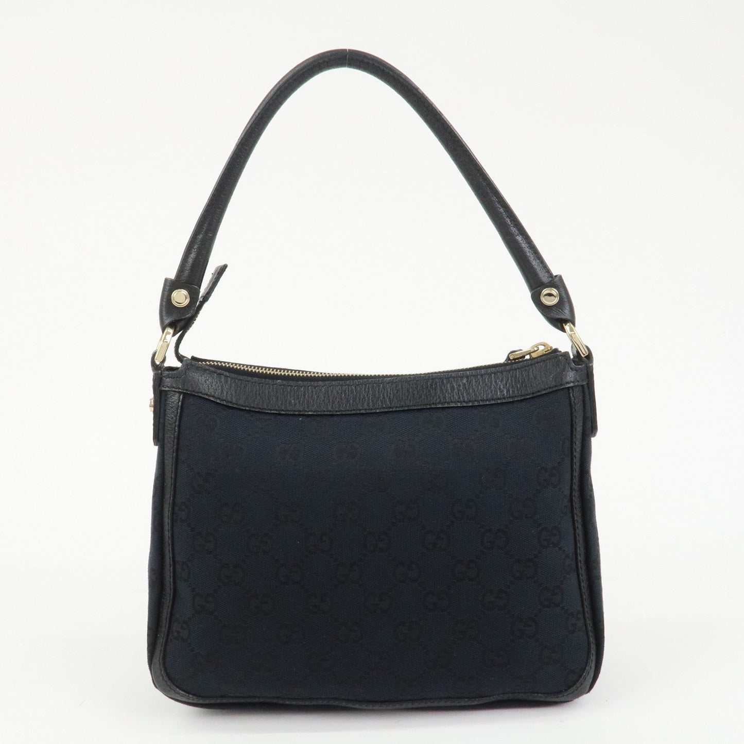GUCCI GG Monogram Canvas Shoulder Bag Hand Bag Black 146244