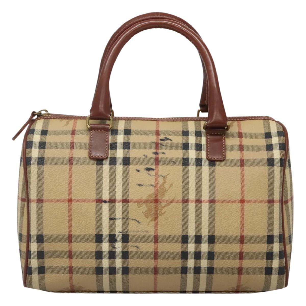 Burberry Nova Check Beige Canvas Handbag ( )