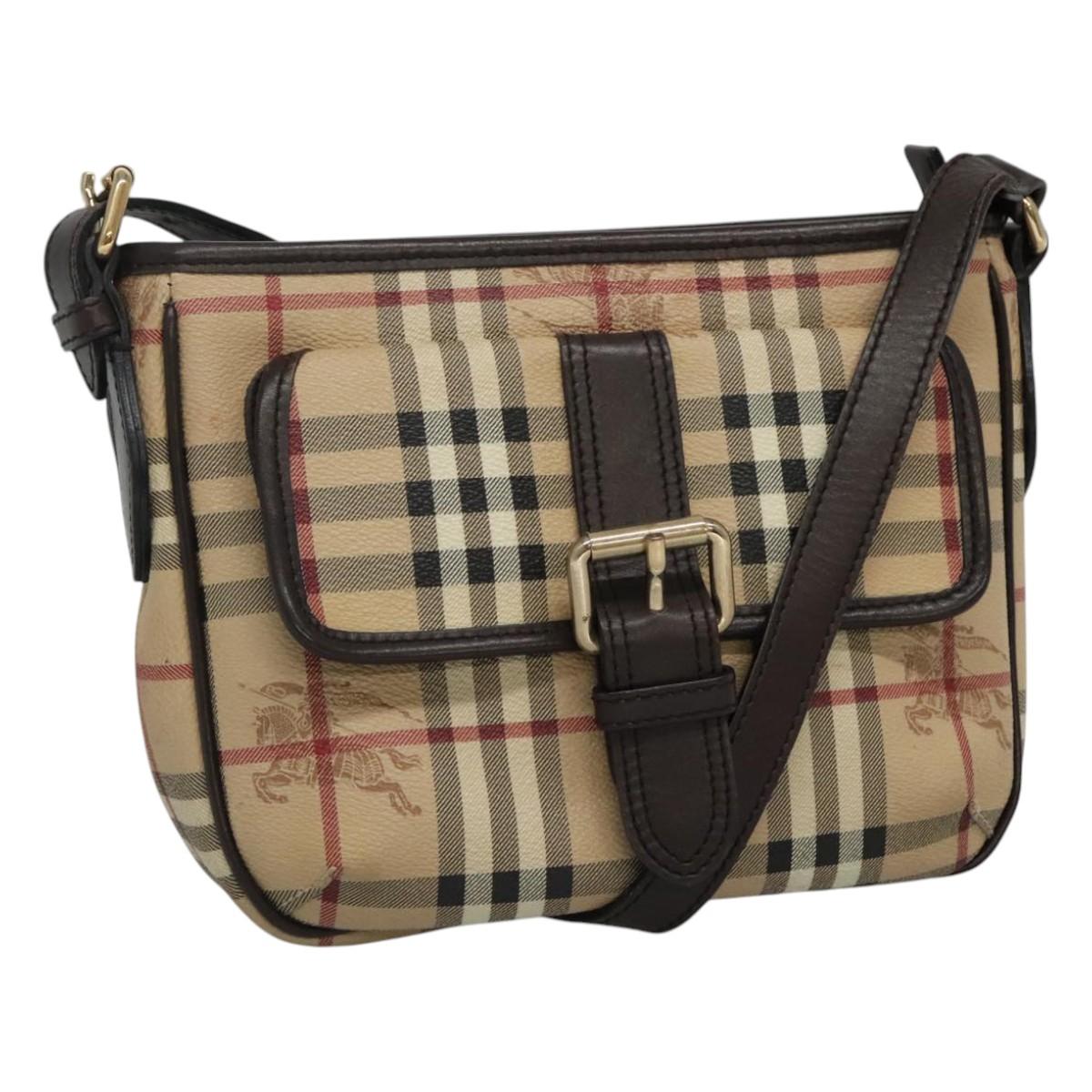 Burberry Nova Check Beige Canvas Shoulder Bag ( )
