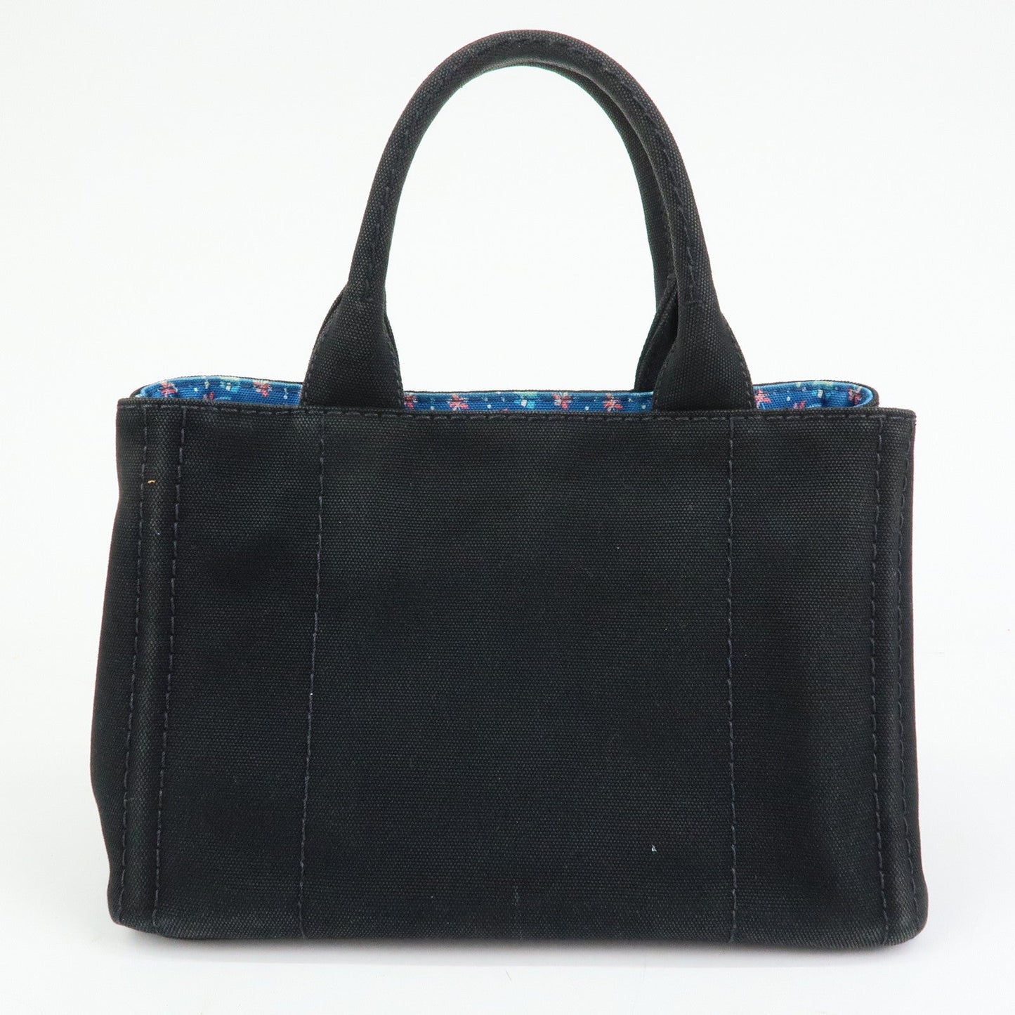PRADA Triangle Logo Canapa Mini Canvas 2Way Bag Hand Bag 1BG439