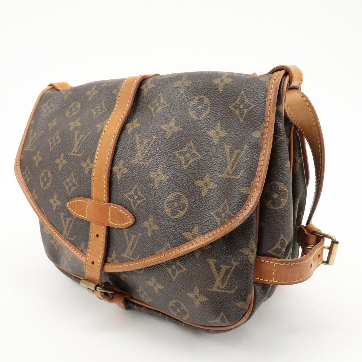 Louis Vuitton Monogram Saumur 30 Shoulder Bag Brown M42256