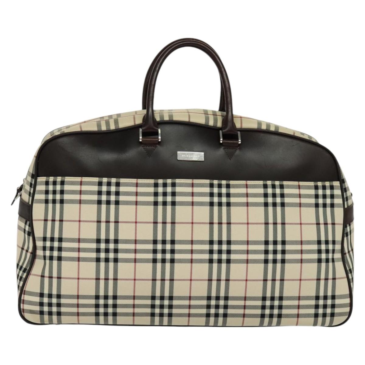 Burberry Nova Check Beige Canvas Travel Bag ( )