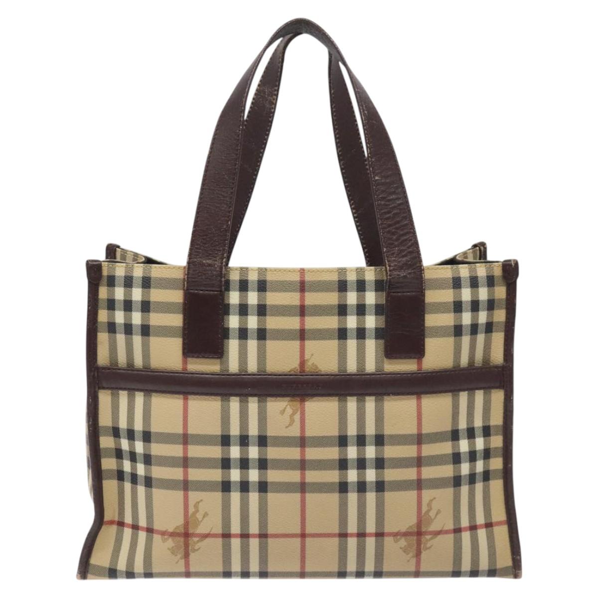 Burberry Nova Check Beige Canvas Tote Bag ( )