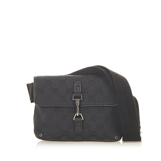 Gucci Leather Canvas Shoulder Bag