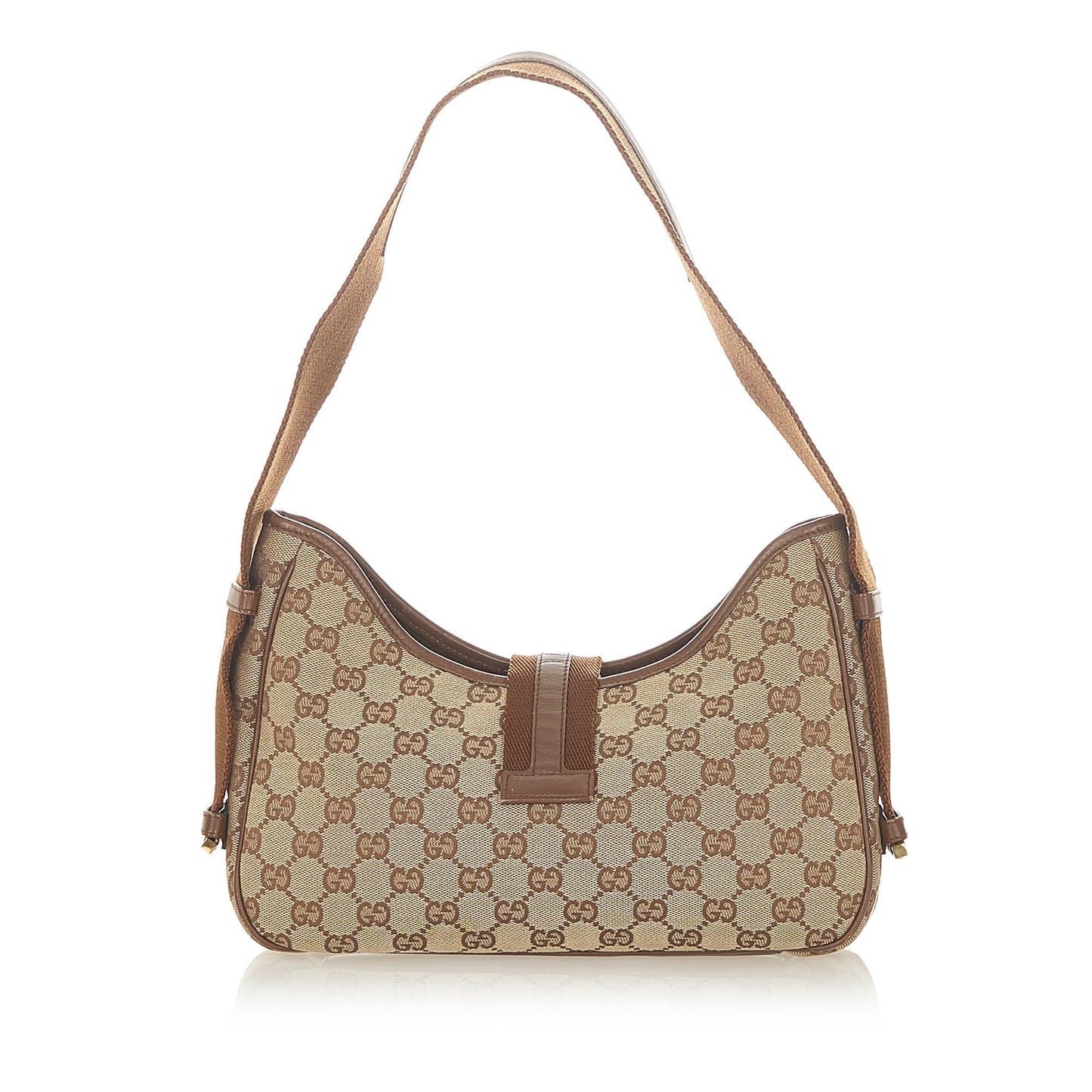 Gucci Leather Canvas Shoulder Bag