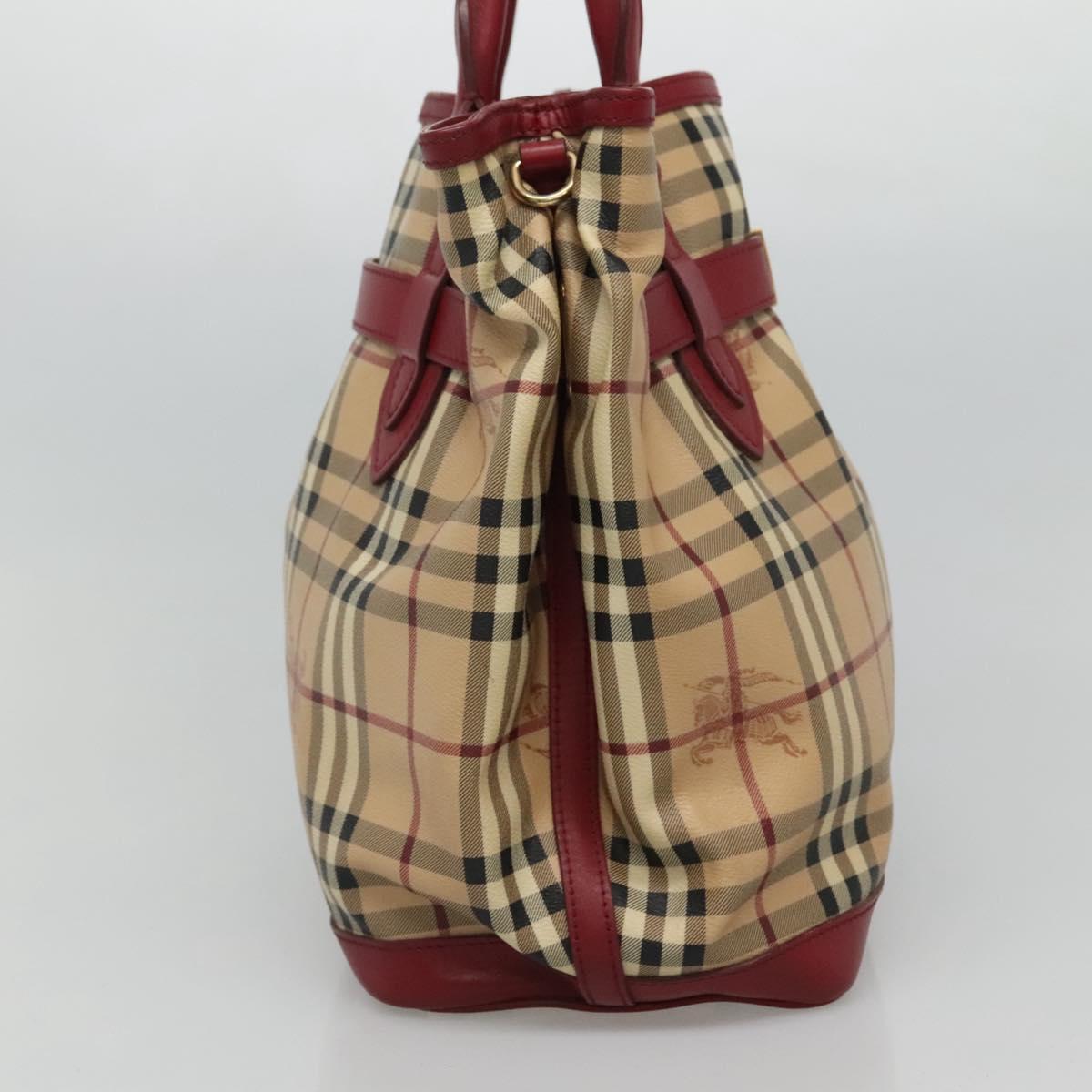 Burberry Haymarket Beige Canvas Handbag ( )
