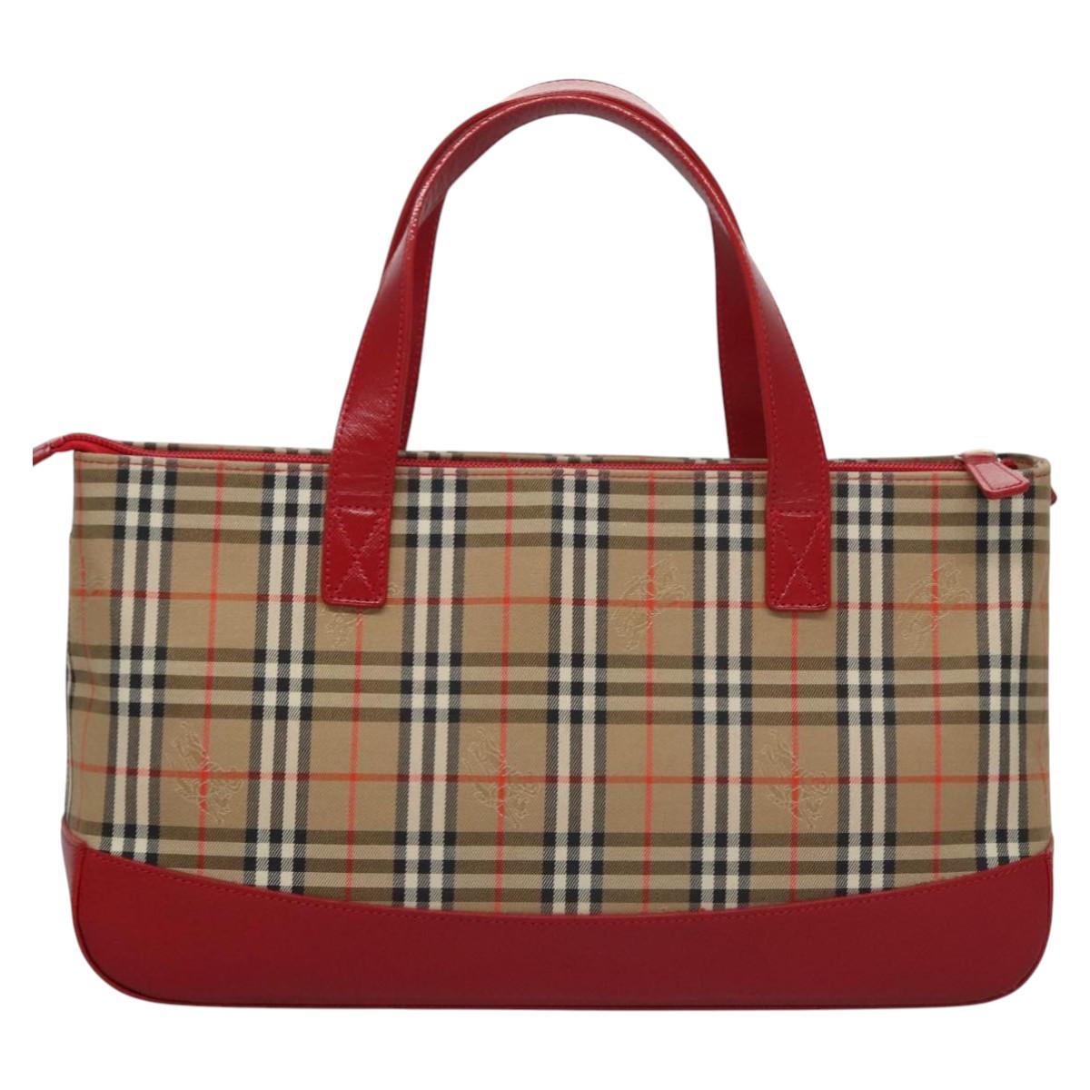 Burberry Nova Check Beige Canvas Handbag ( )