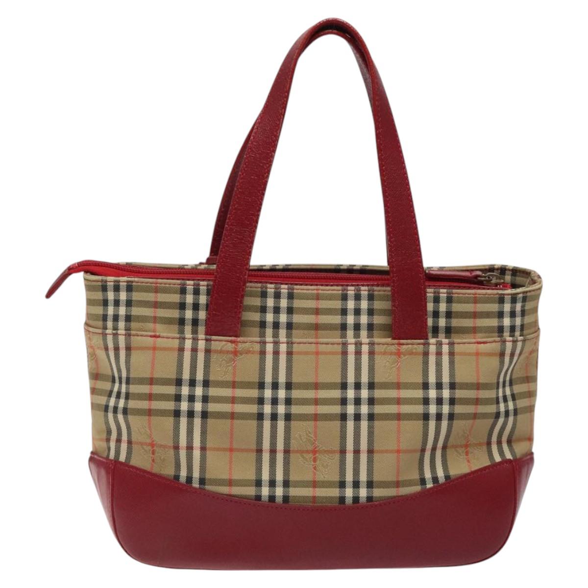 Burberry Nova Check Beige Canvas Handbag ( )