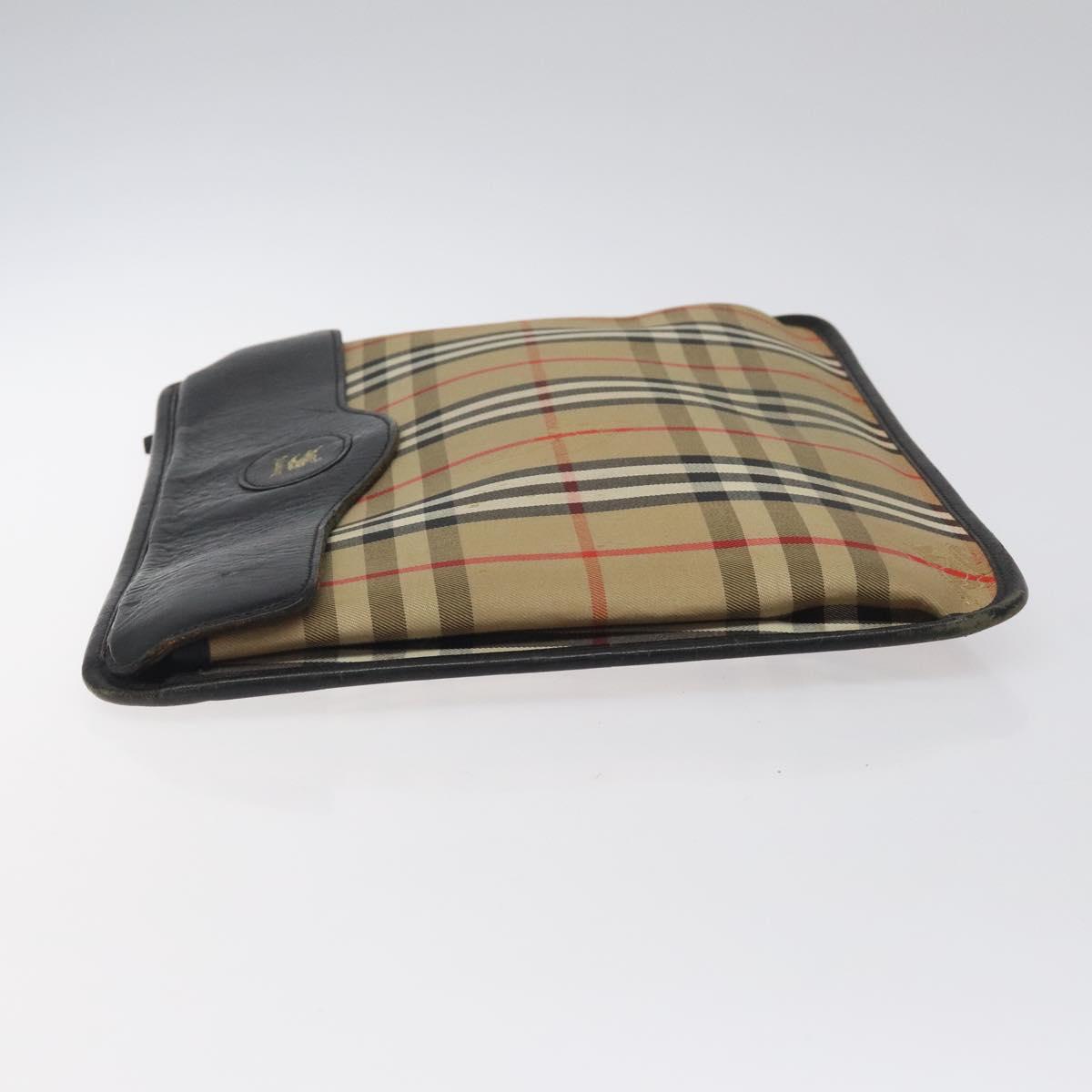 Burberry Nova Check Beige Canvas Clutch Bag ( )