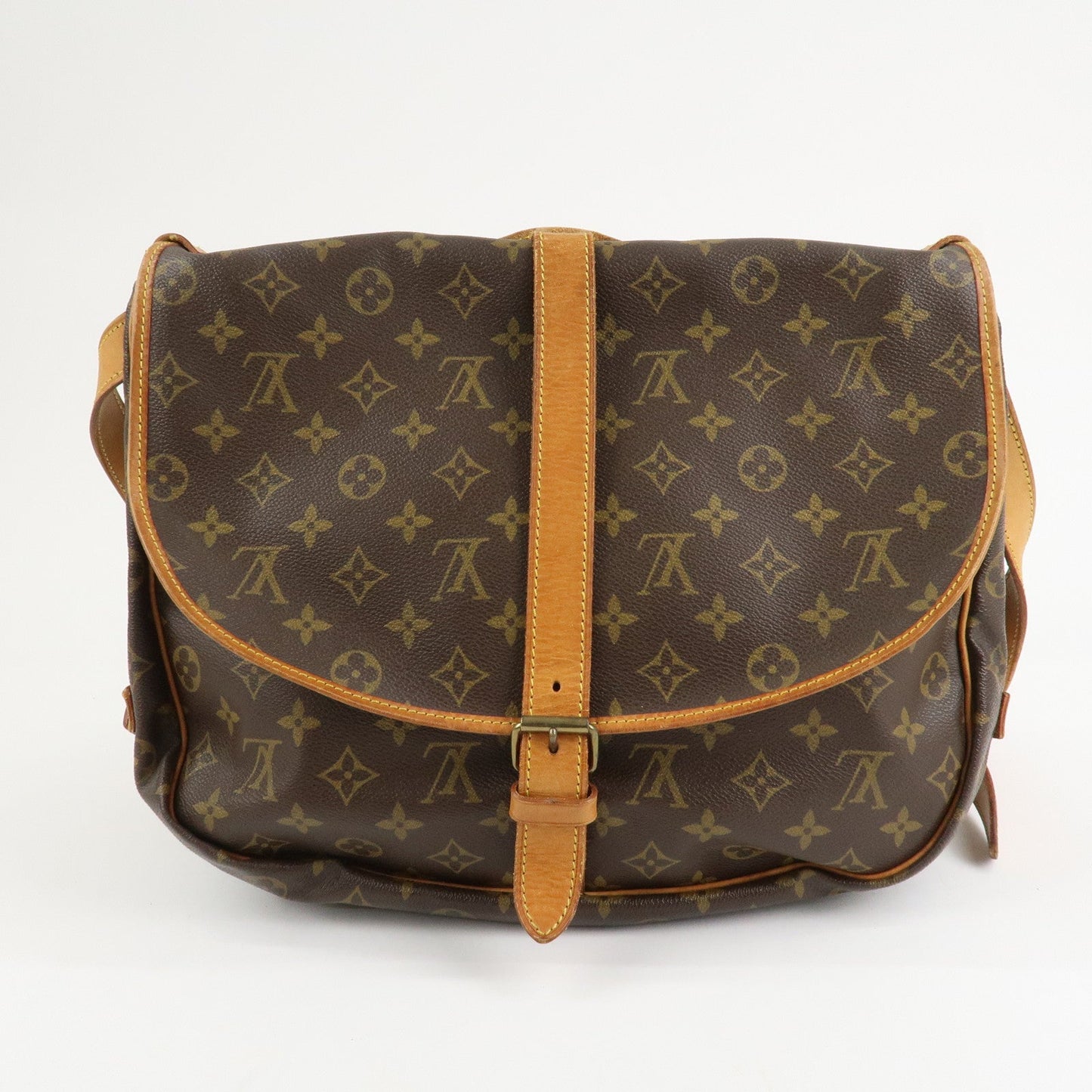 Louis Vuitton Monogram Saumur 35 Shoulder Bag Brown M42254