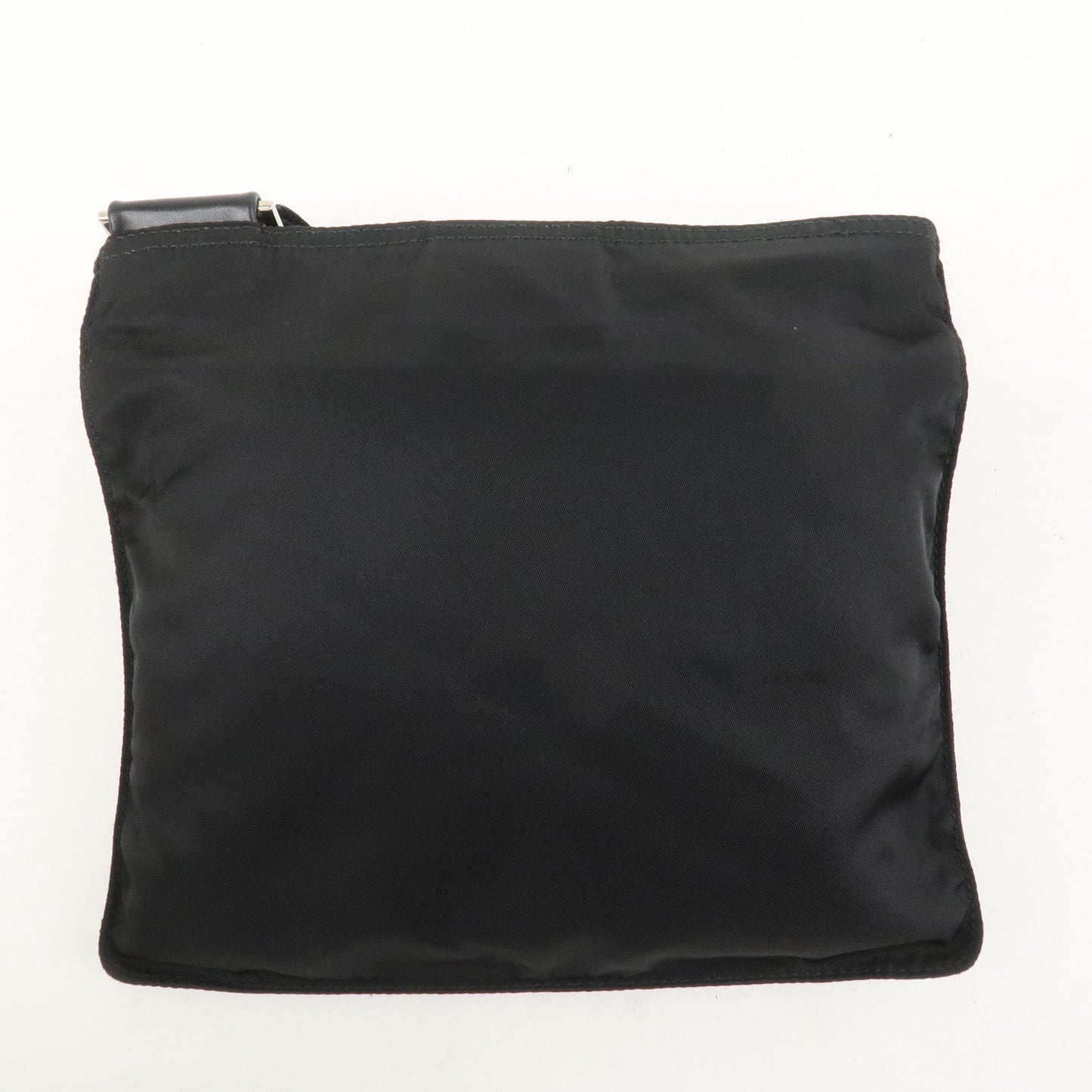 PRADA Triangle Logo Nylon Leather Shoulder Bag Crossbody Bag Black