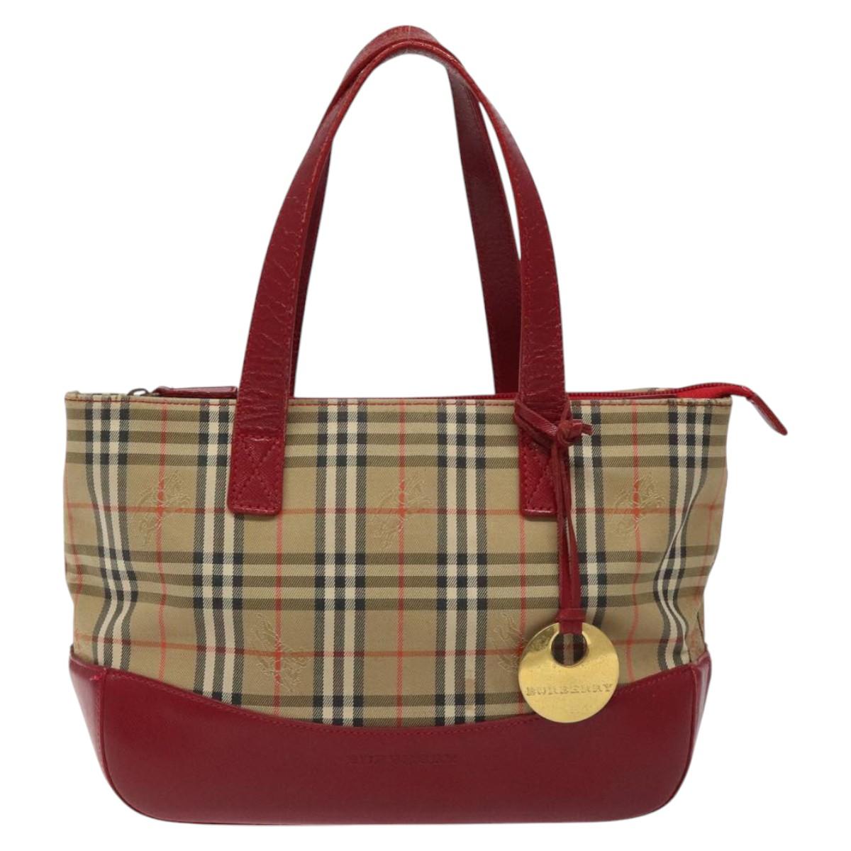 Burberry Nova Check Beige Canvas Handbag ( )