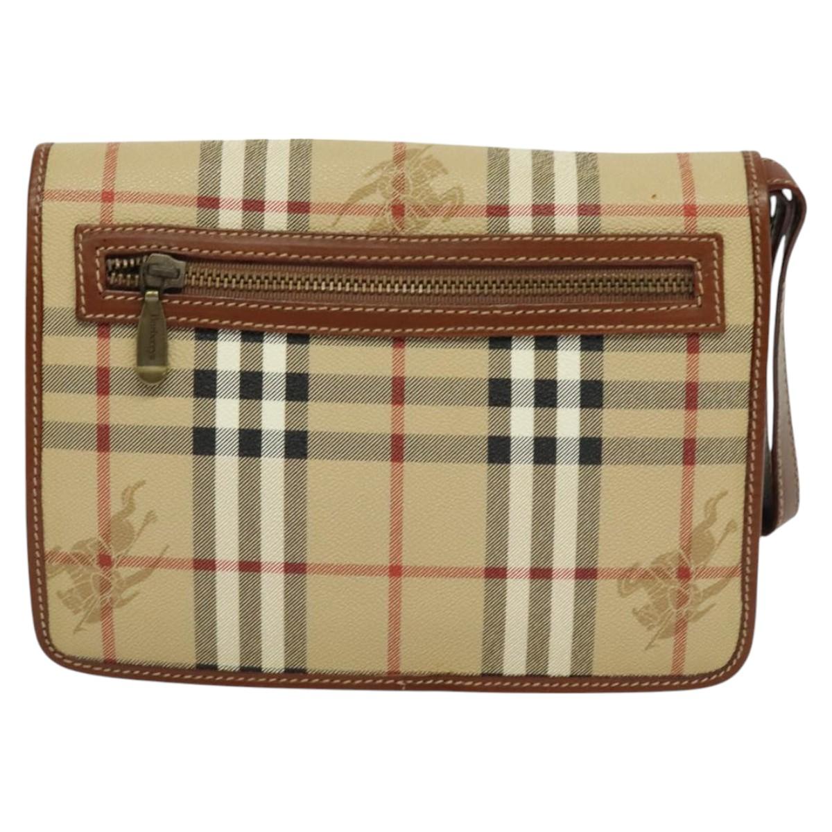 Burberry Nova Check Beige Canvas Clutch Bag ( )