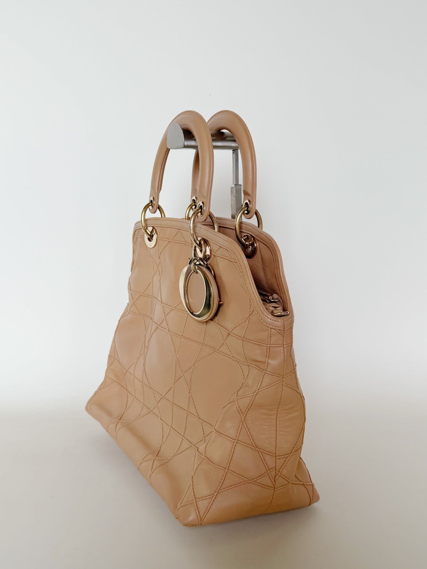 Christian Dior Lambskin Cannage Granville Tote